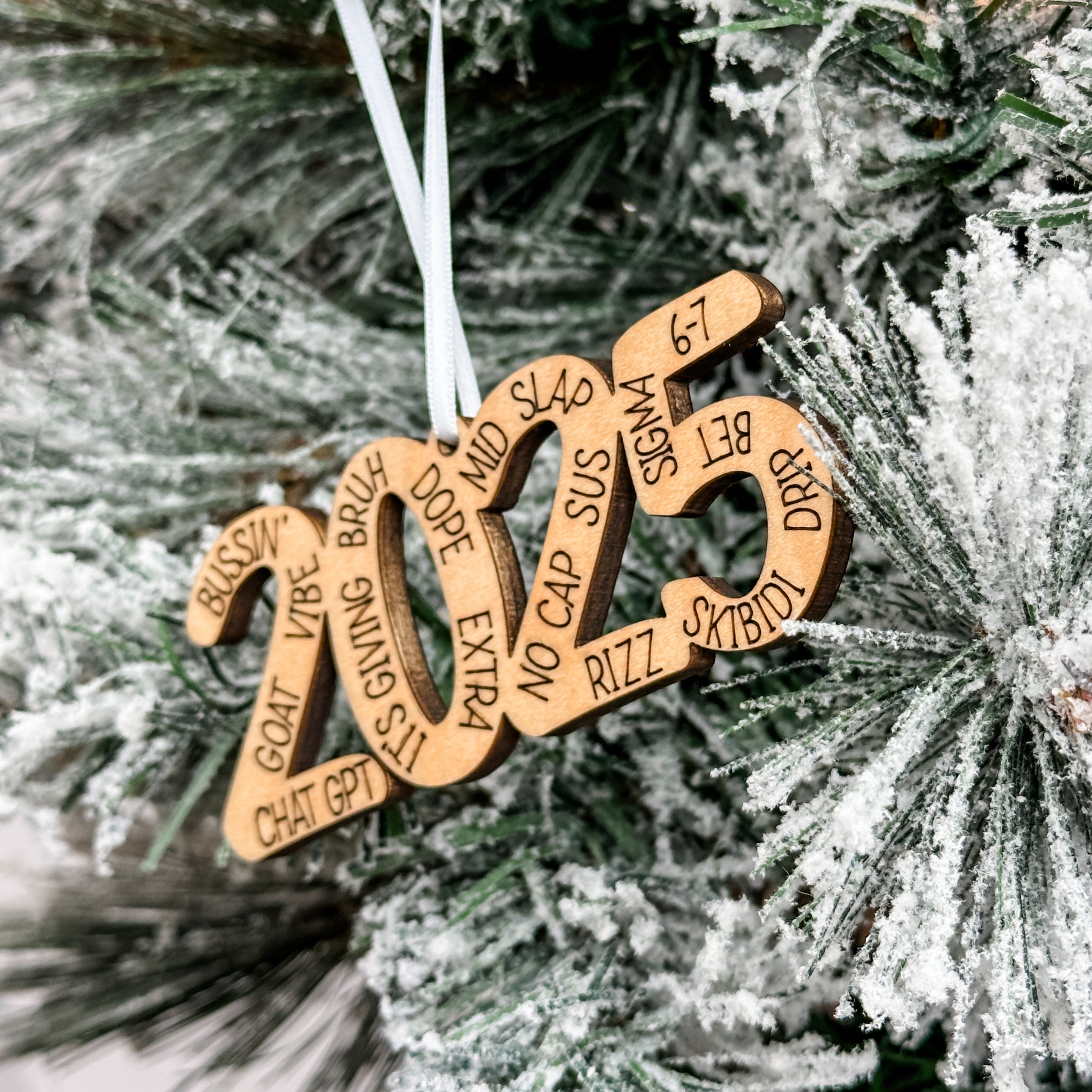 Descriptive Bruh • Engraved Wood Ornament • For People Who Say Bruh... Daily