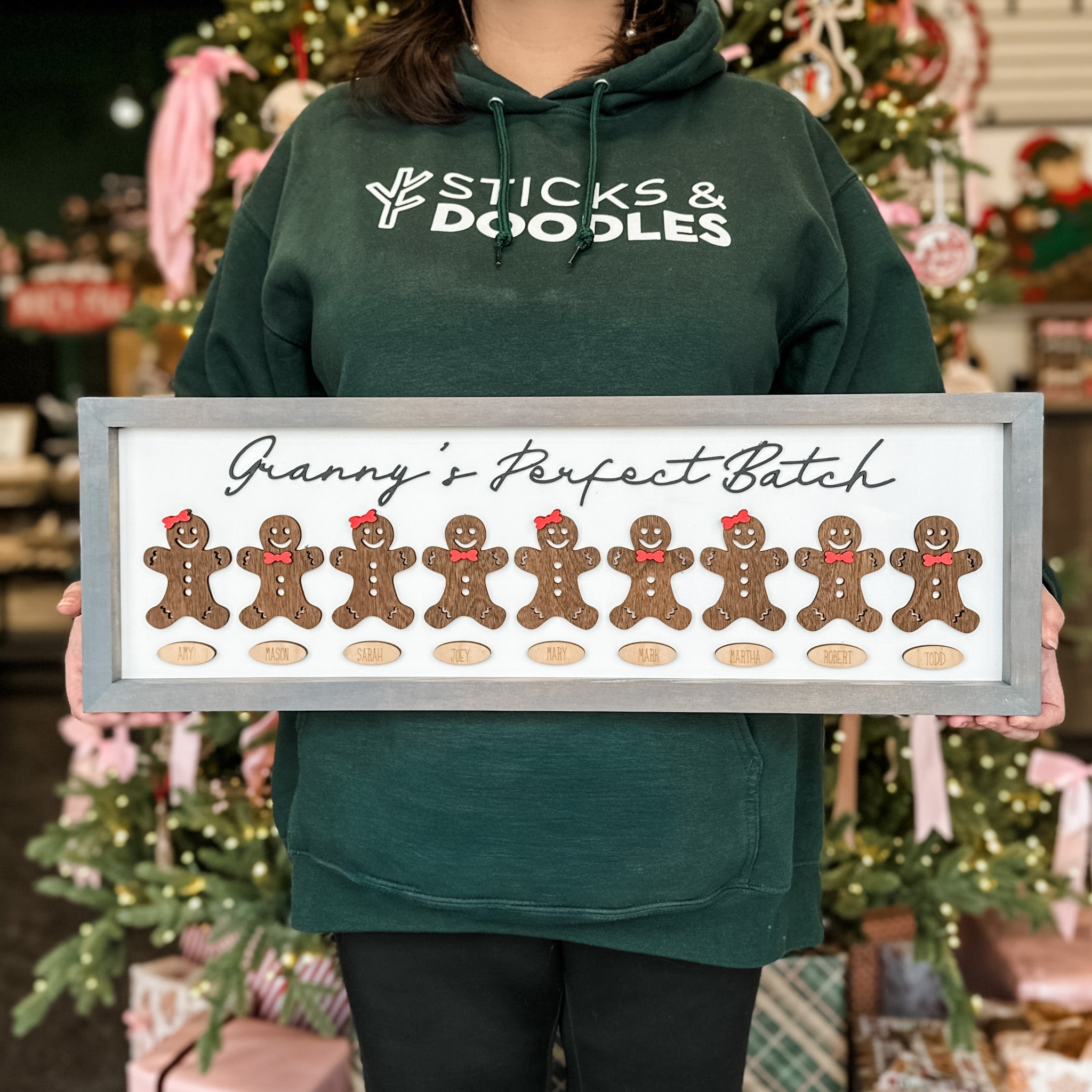 Grandma's Perfect Gingerbread Batch • 3D Wood Sign