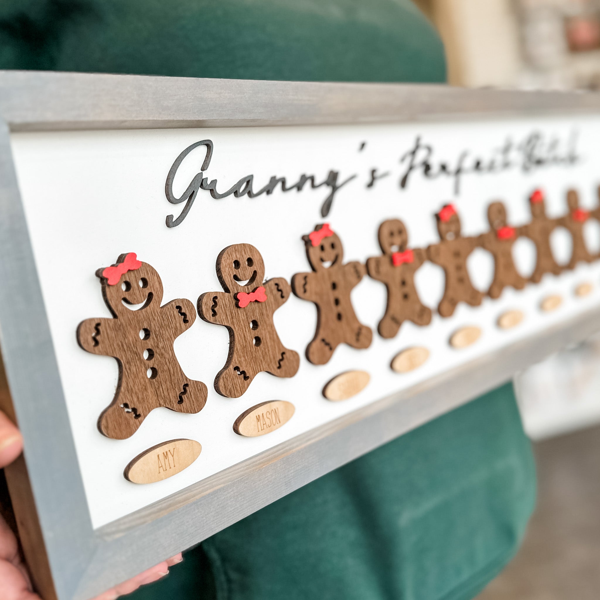 Grandma's Perfect Gingerbread Batch • 3D Wood Sign