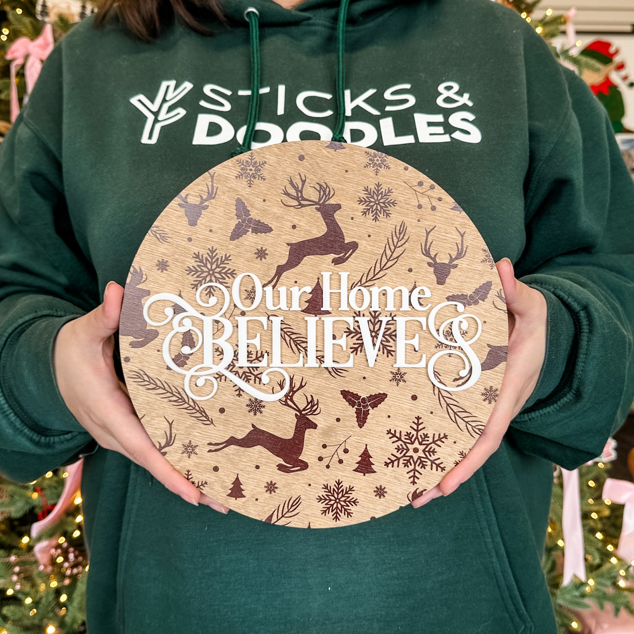 Our Home Believes • 3D Wood Sign