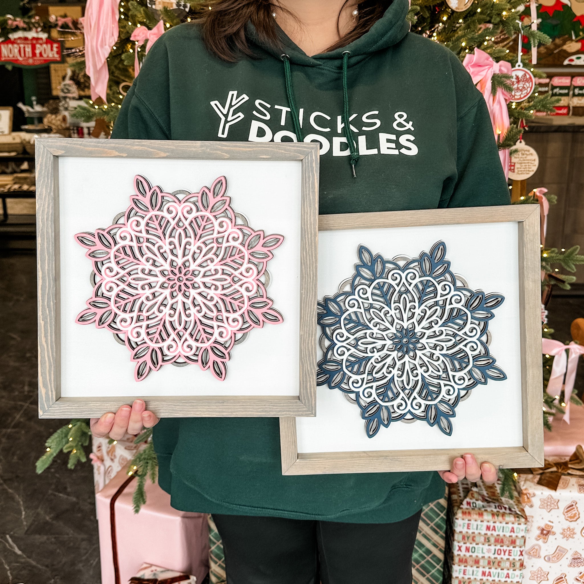 The Single Snowflake • Multilayer Wood & Acrylic Sign