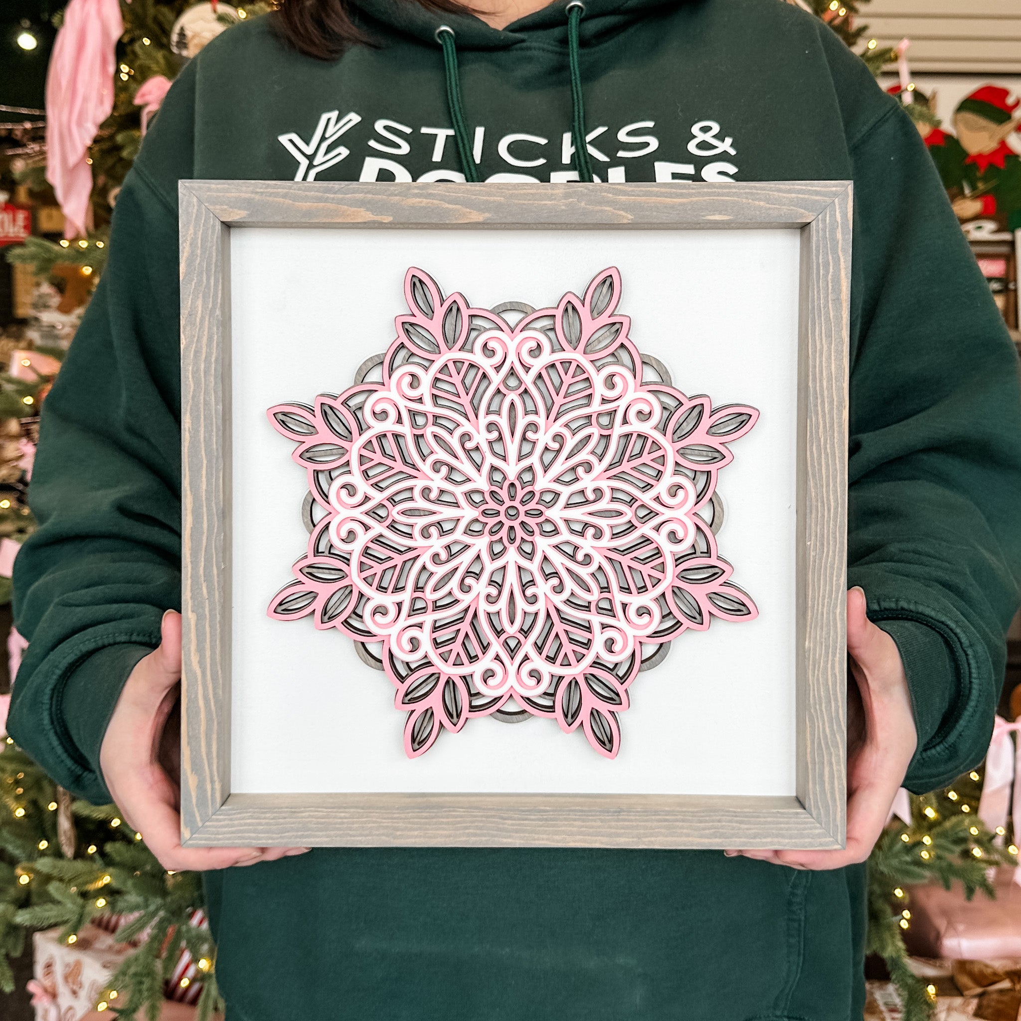 The Single Snowflake • Multilayer Wood & Acrylic Sign