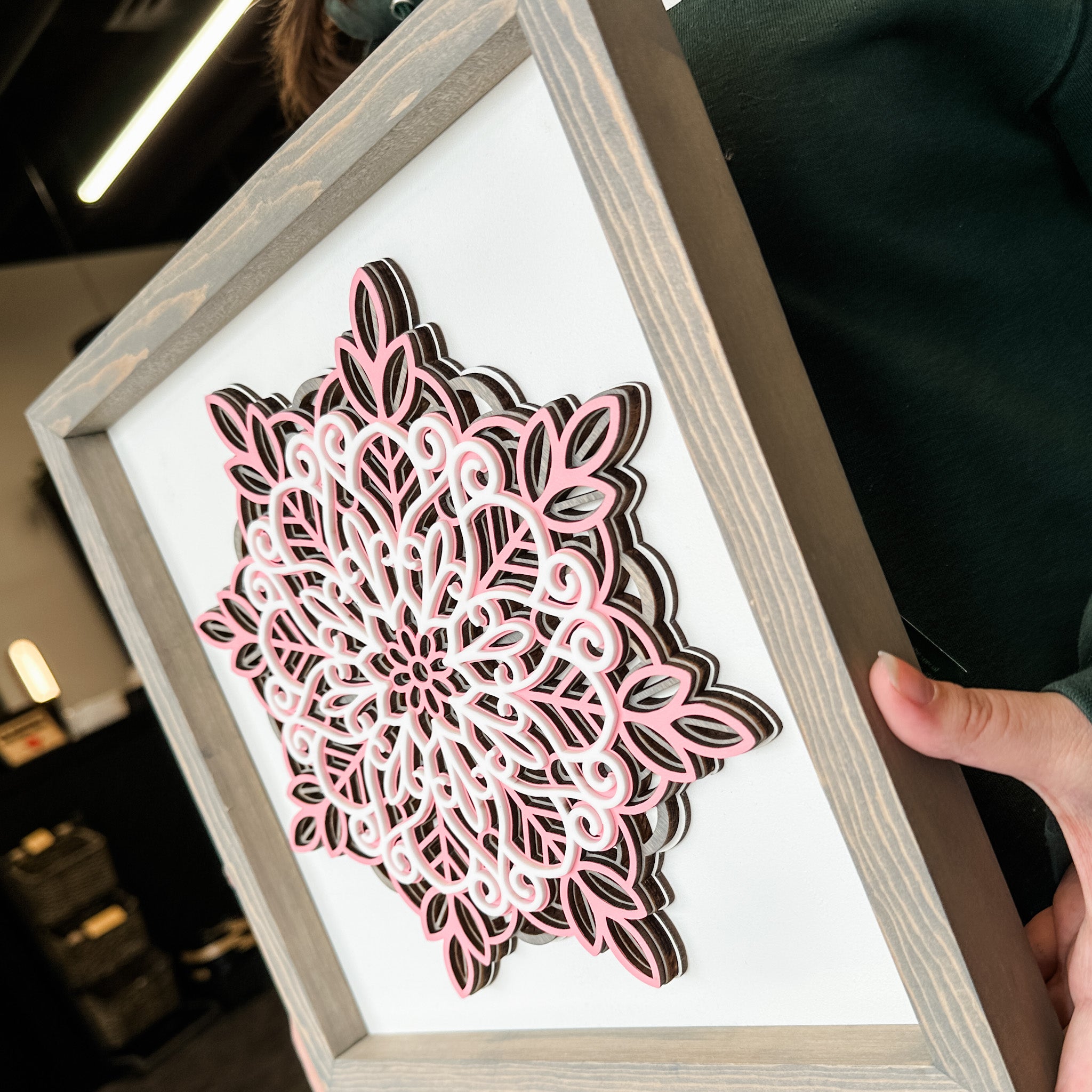 The Single Snowflake • Multilayer Wood & Acrylic Sign