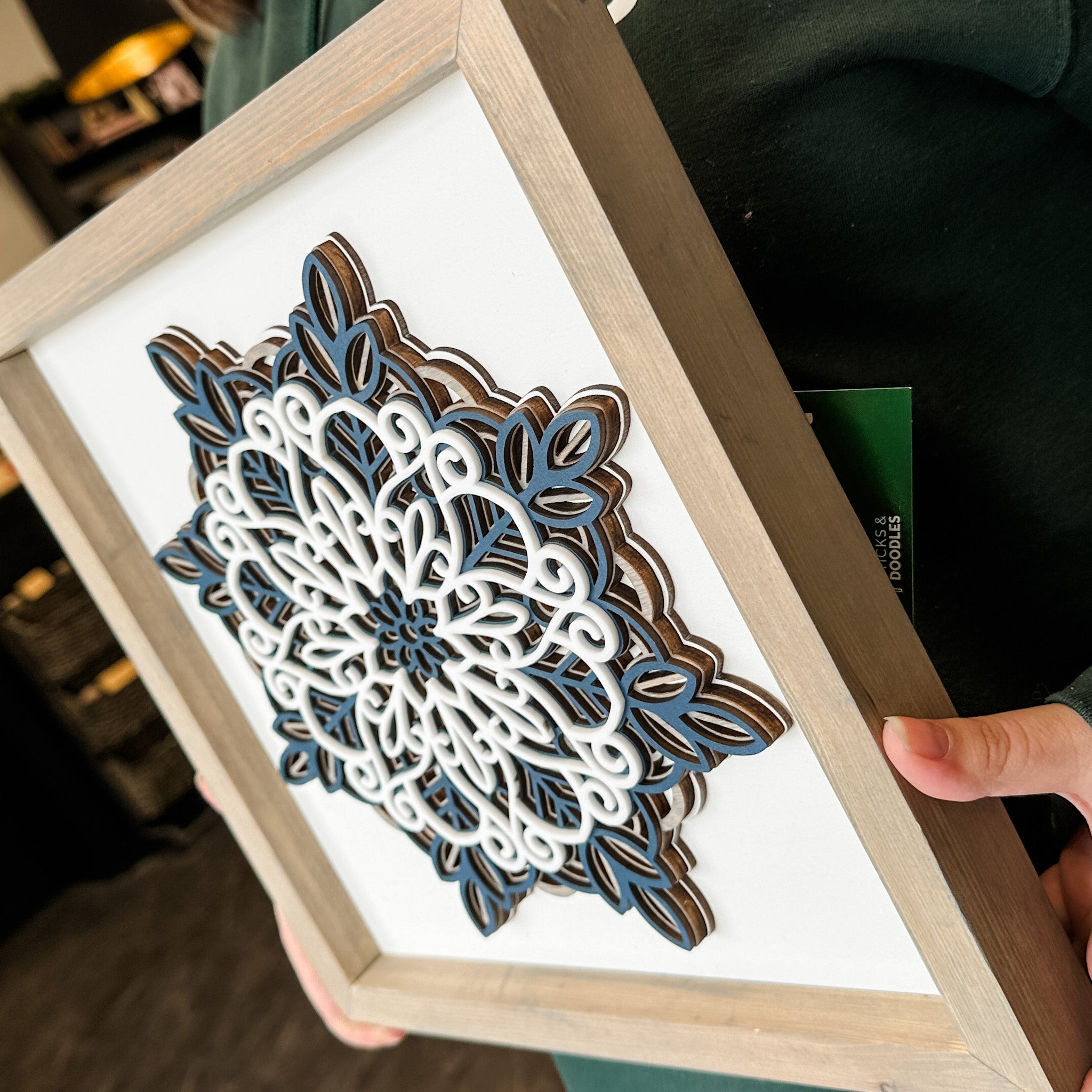 The Single Snowflake • Multilayer Wood & Acrylic Sign