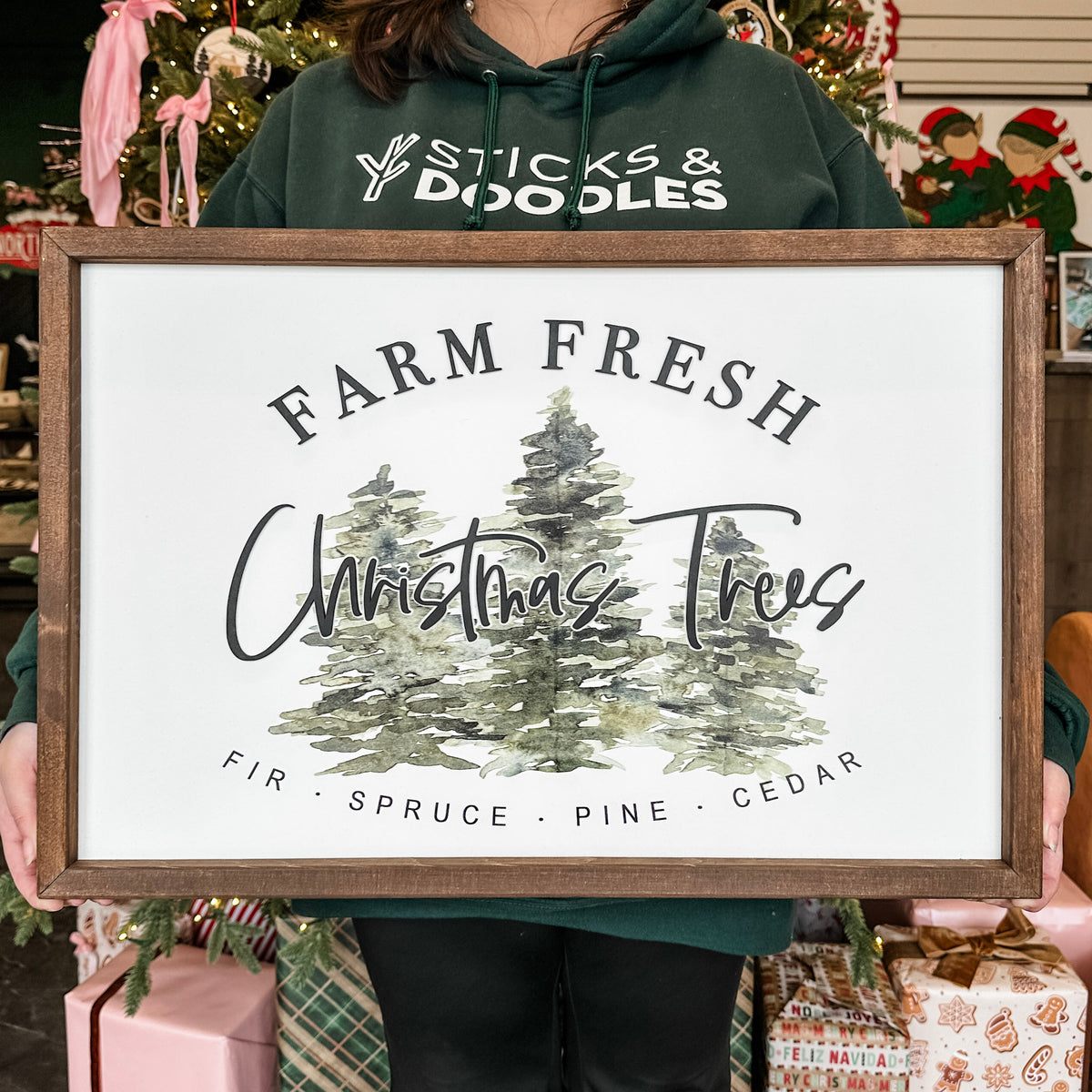 Farm Fresh Christmas Trees Sign