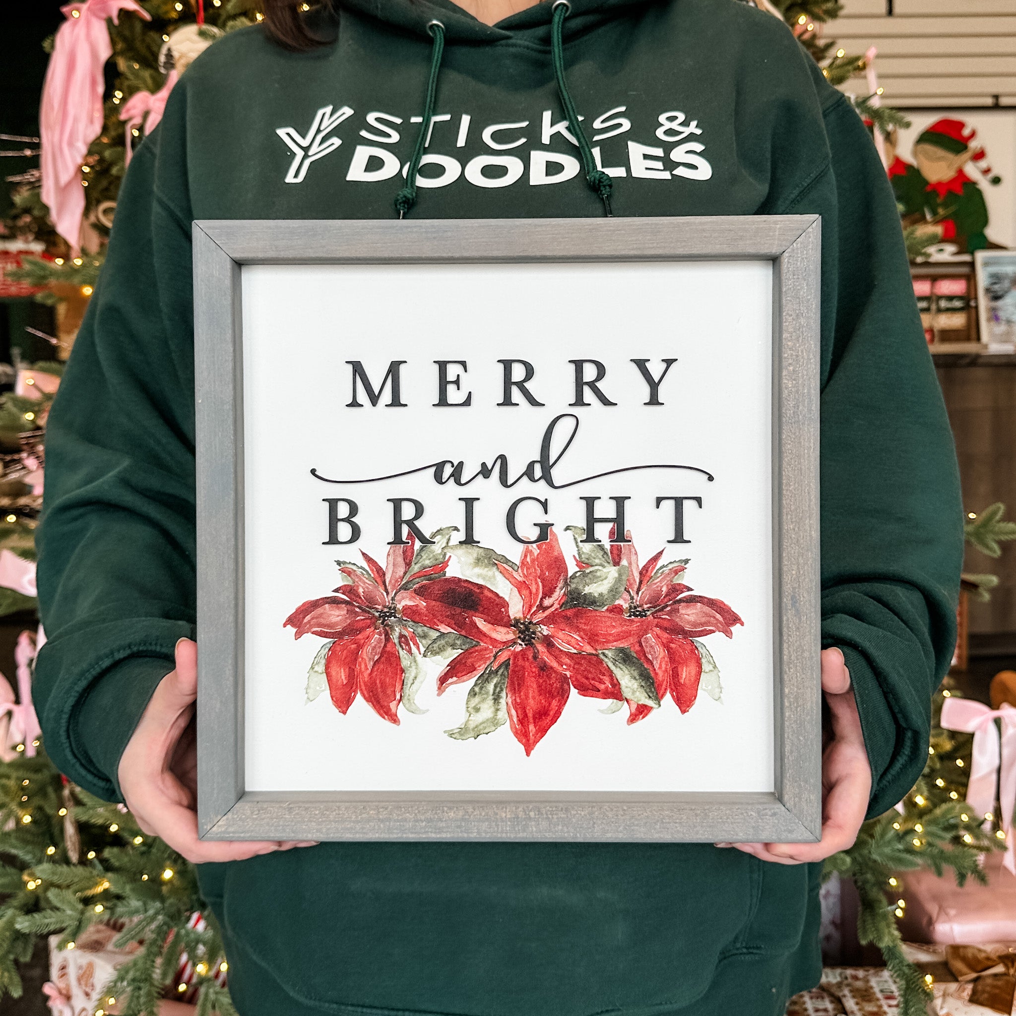 Merry and Bright • Wood Mini Sign