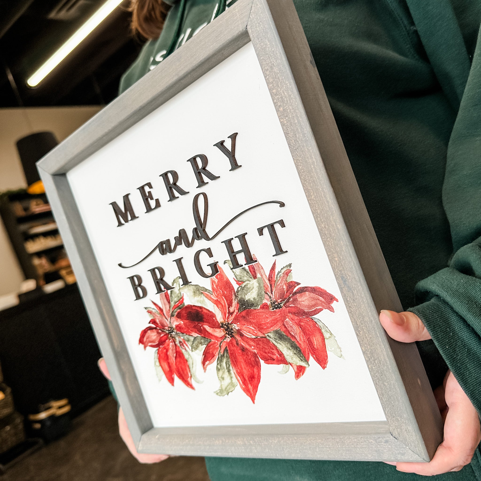 Merry and Bright • Wood Mini Sign