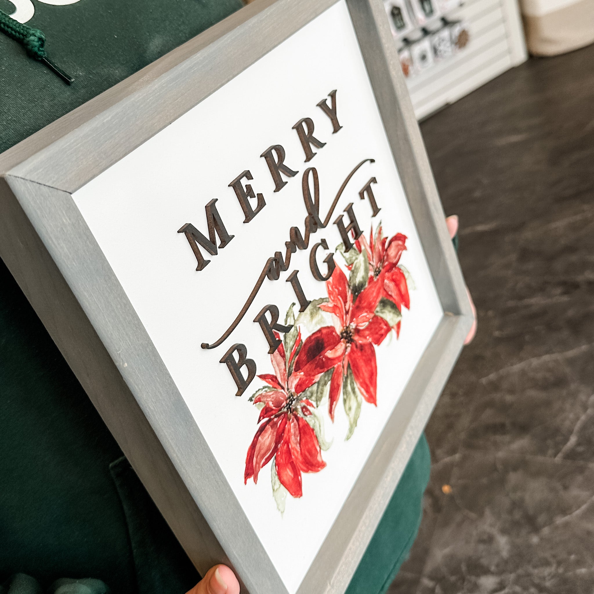 Merry and Bright • Wood Mini Sign