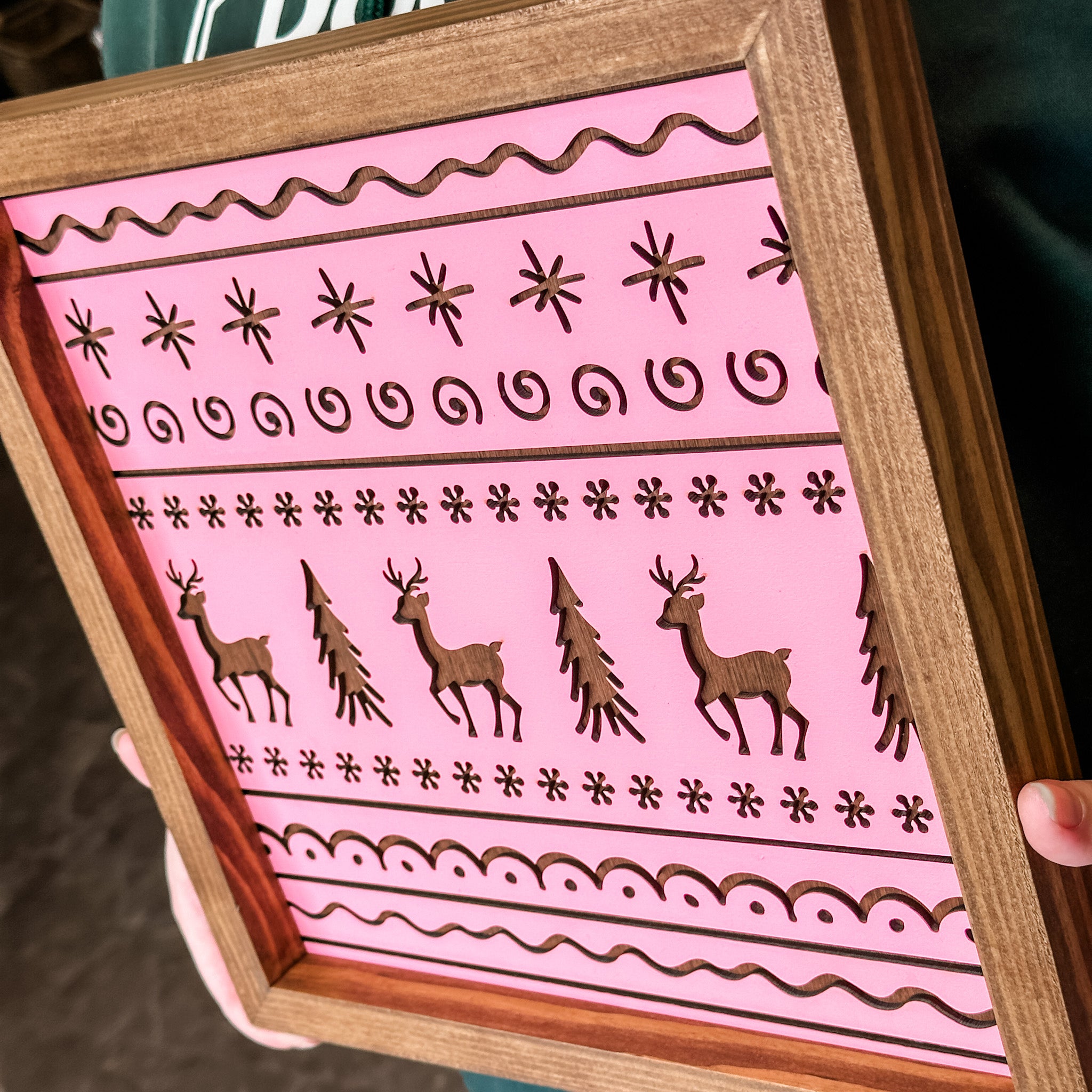 Christmas Pattern 12x12 Sign • Wood & Acrylic Artwork