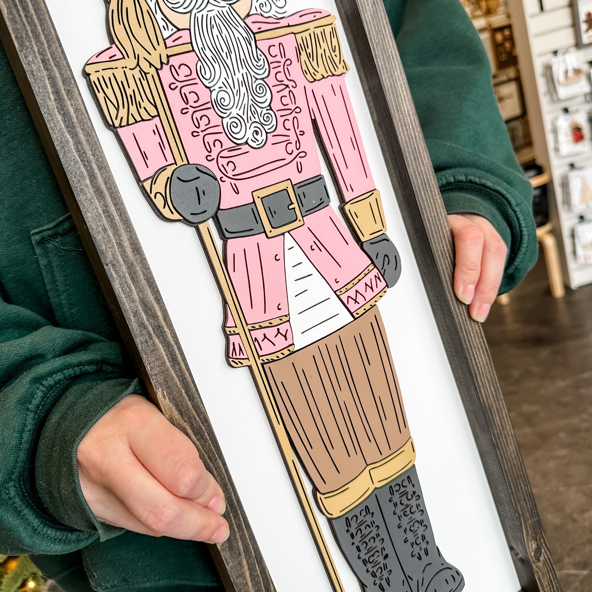 Nutcracker Minimalist • 3D Christmas Wood Artwork