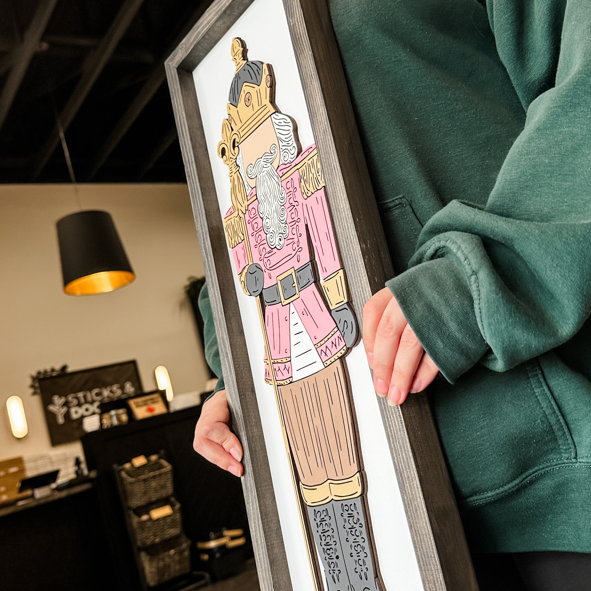 Nutcracker Minimalist • 3D Christmas Wood Artwork