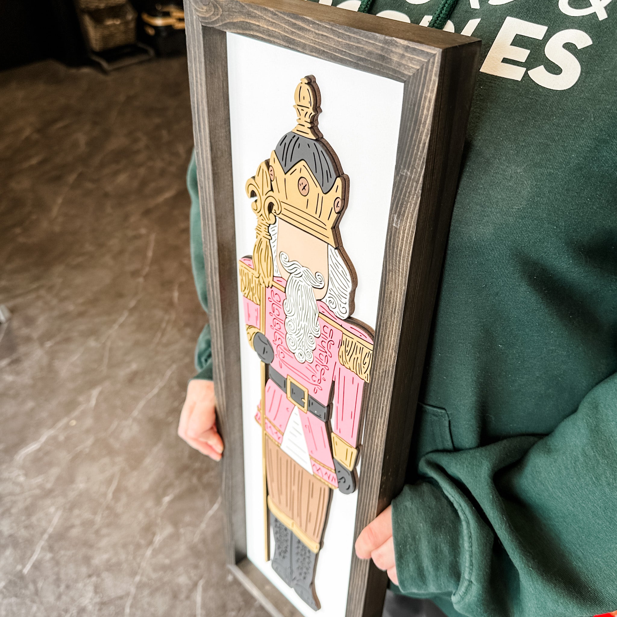 Nutcracker Minimalist • 3D Christmas Wood Artwork