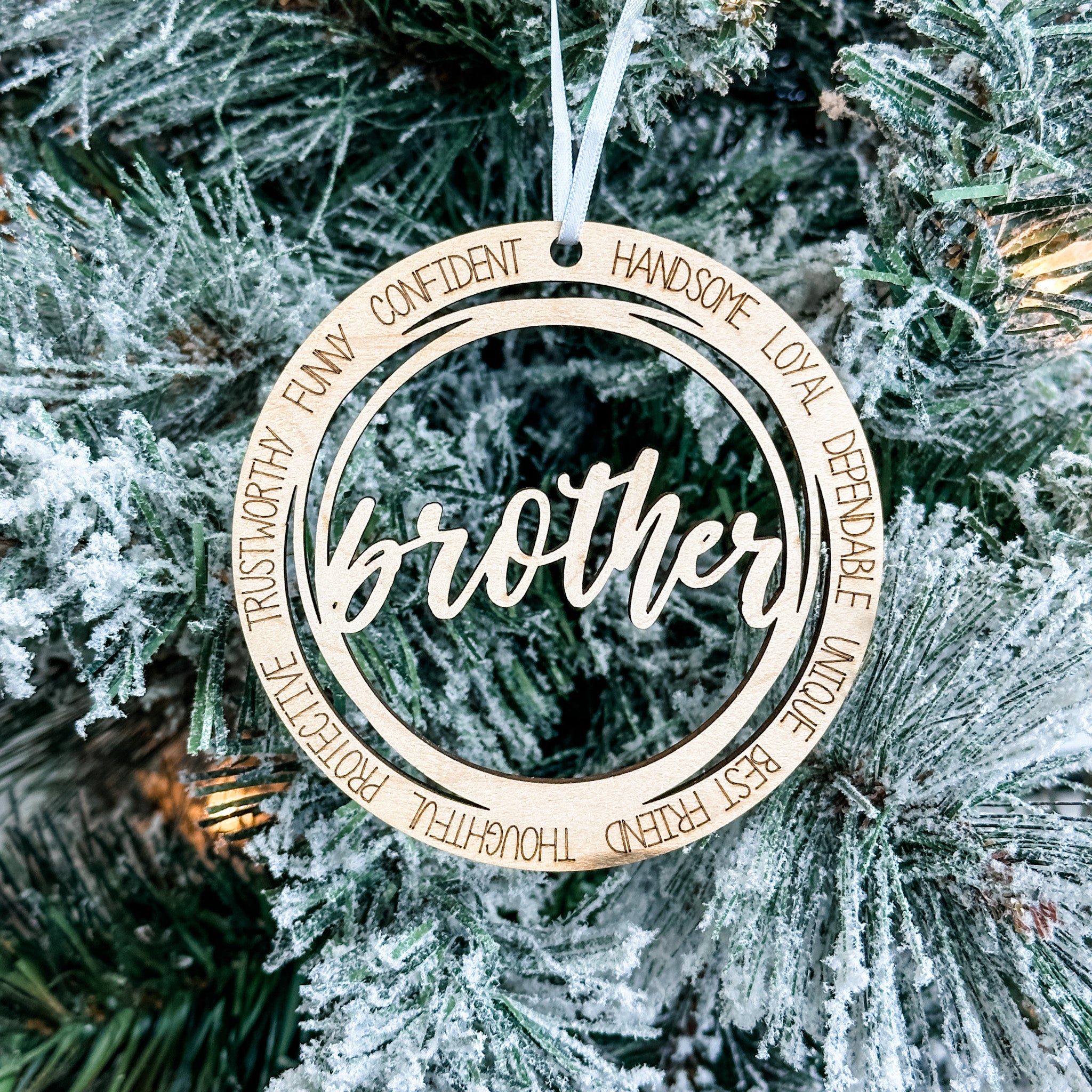 Family Members & Friends • Descriptive Wood Ornaments • For Family & Friends
