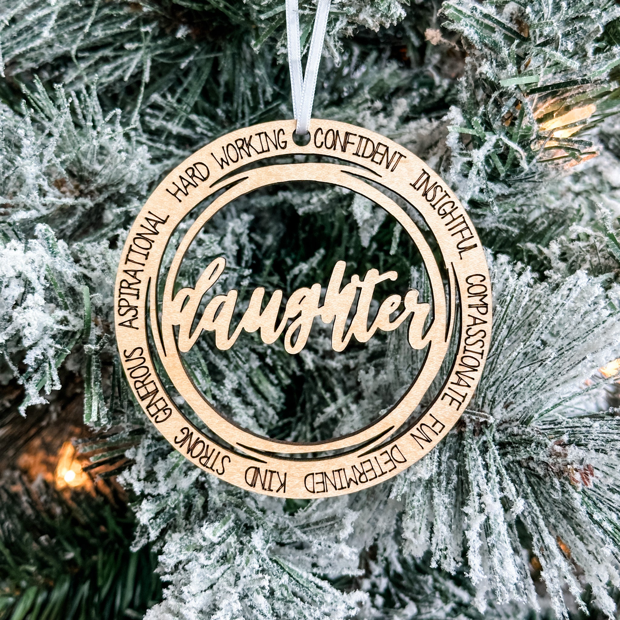 Family Members & Friends • Descriptive Wood Ornaments • For Family & Friends