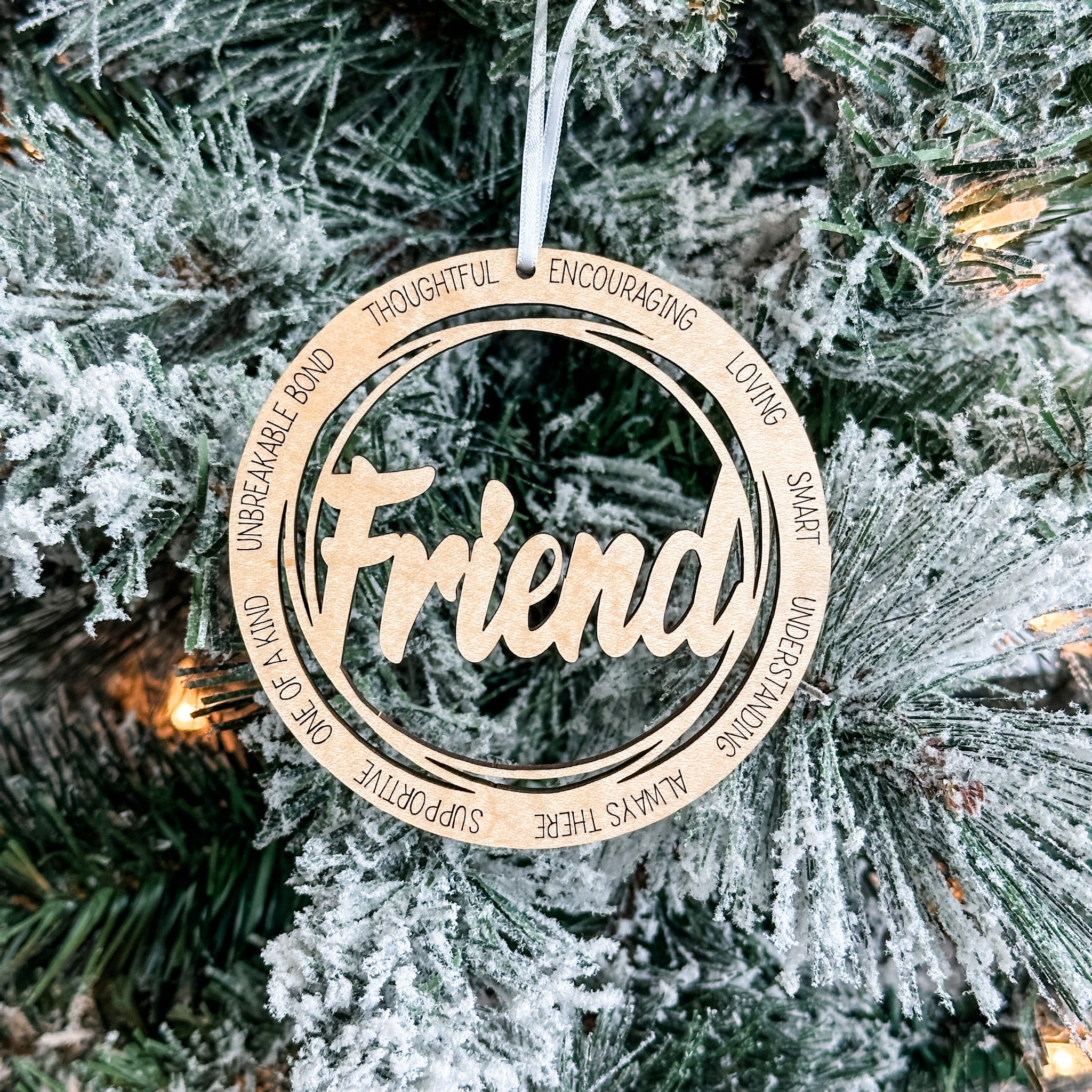 Family Members & Friends • Descriptive Wood Ornaments • For Family & Friends