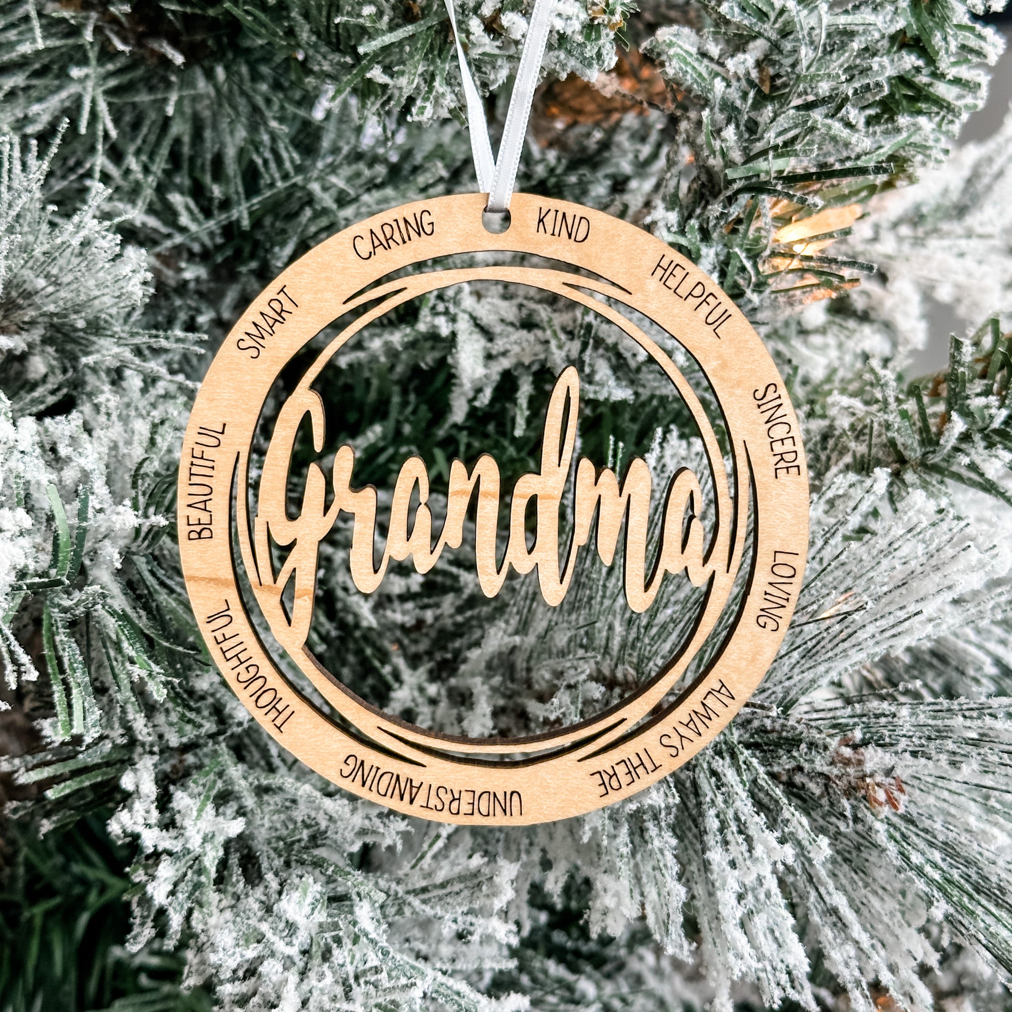 Family Members & Friends • Descriptive Wood Ornaments • For Family & Friends