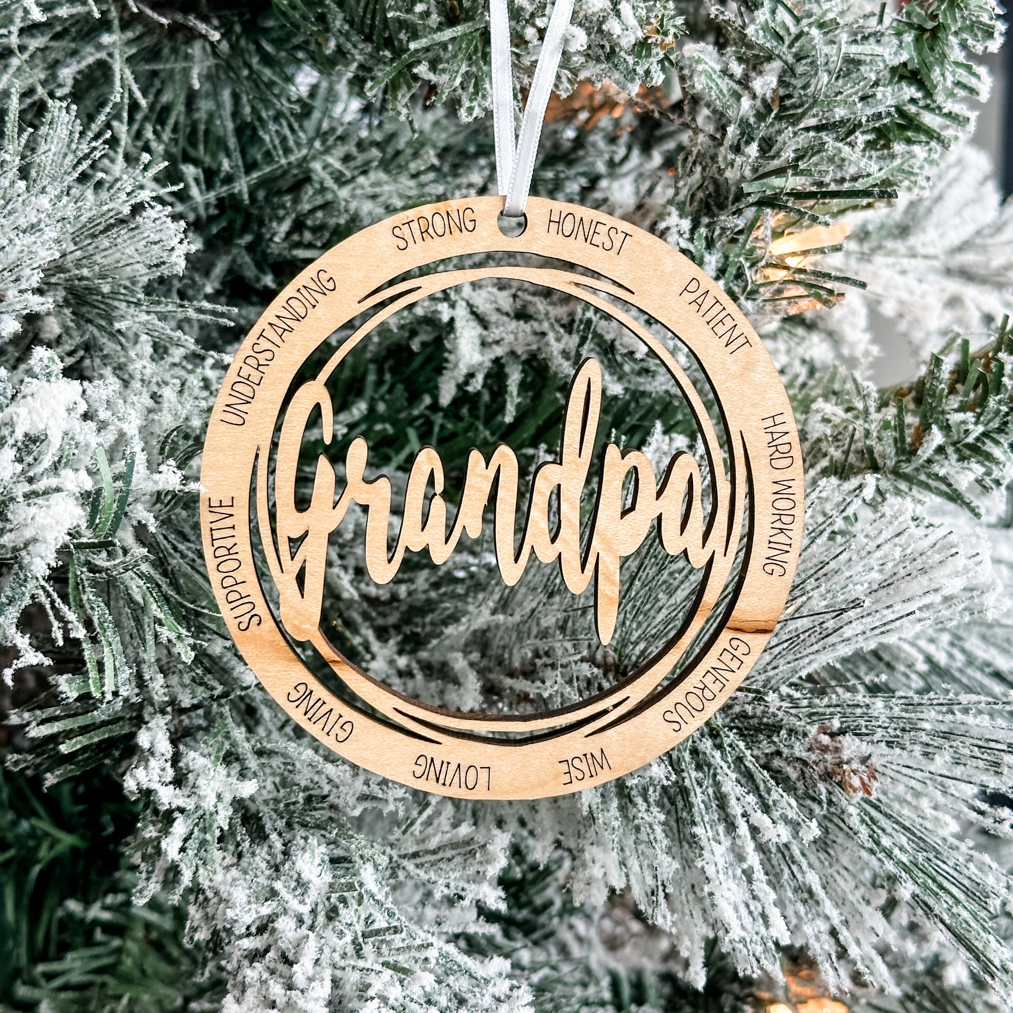 Family Members & Friends • Descriptive Wood Ornaments • For Family & Friends