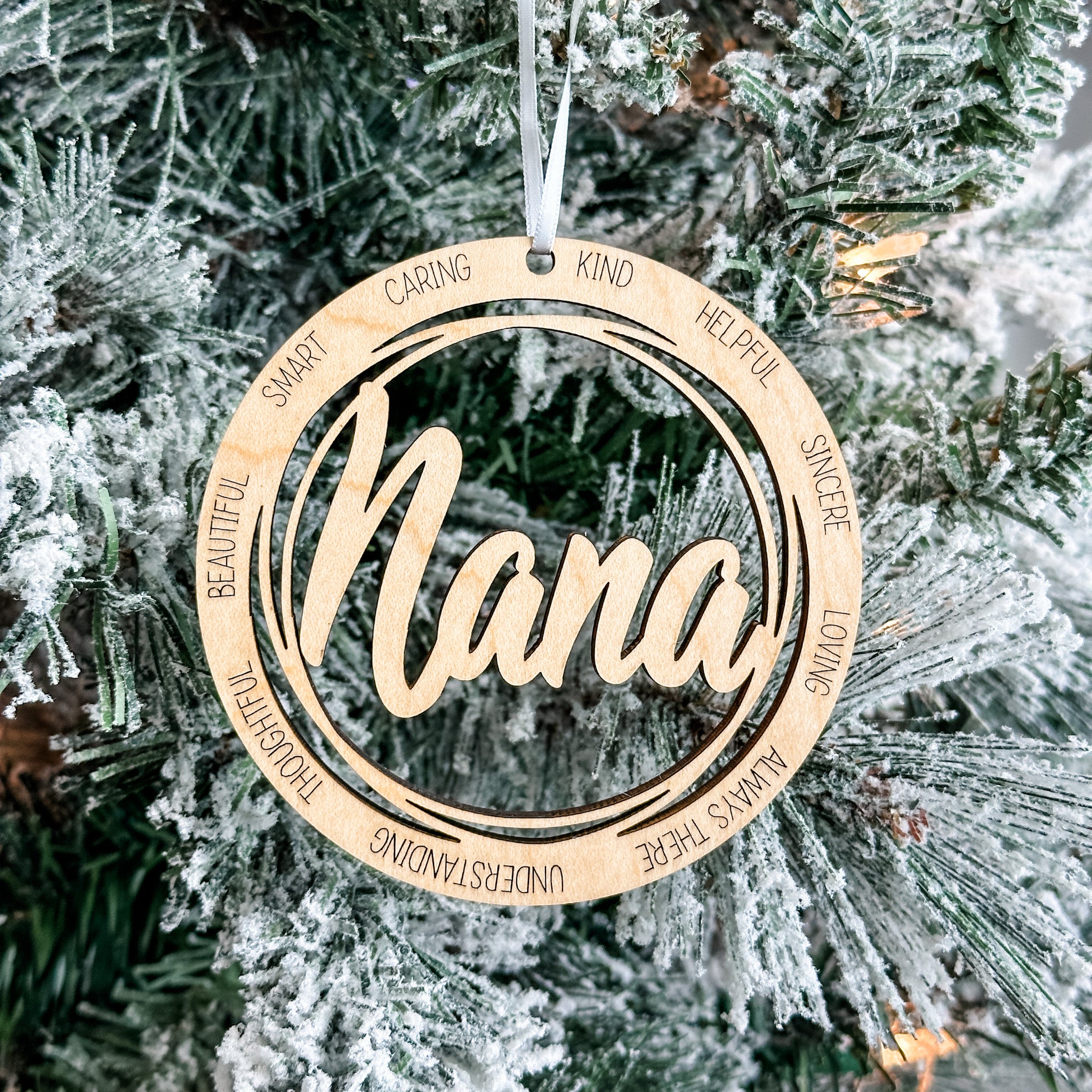 Family Members & Friends • Descriptive Wood Ornaments • For Family & Friends