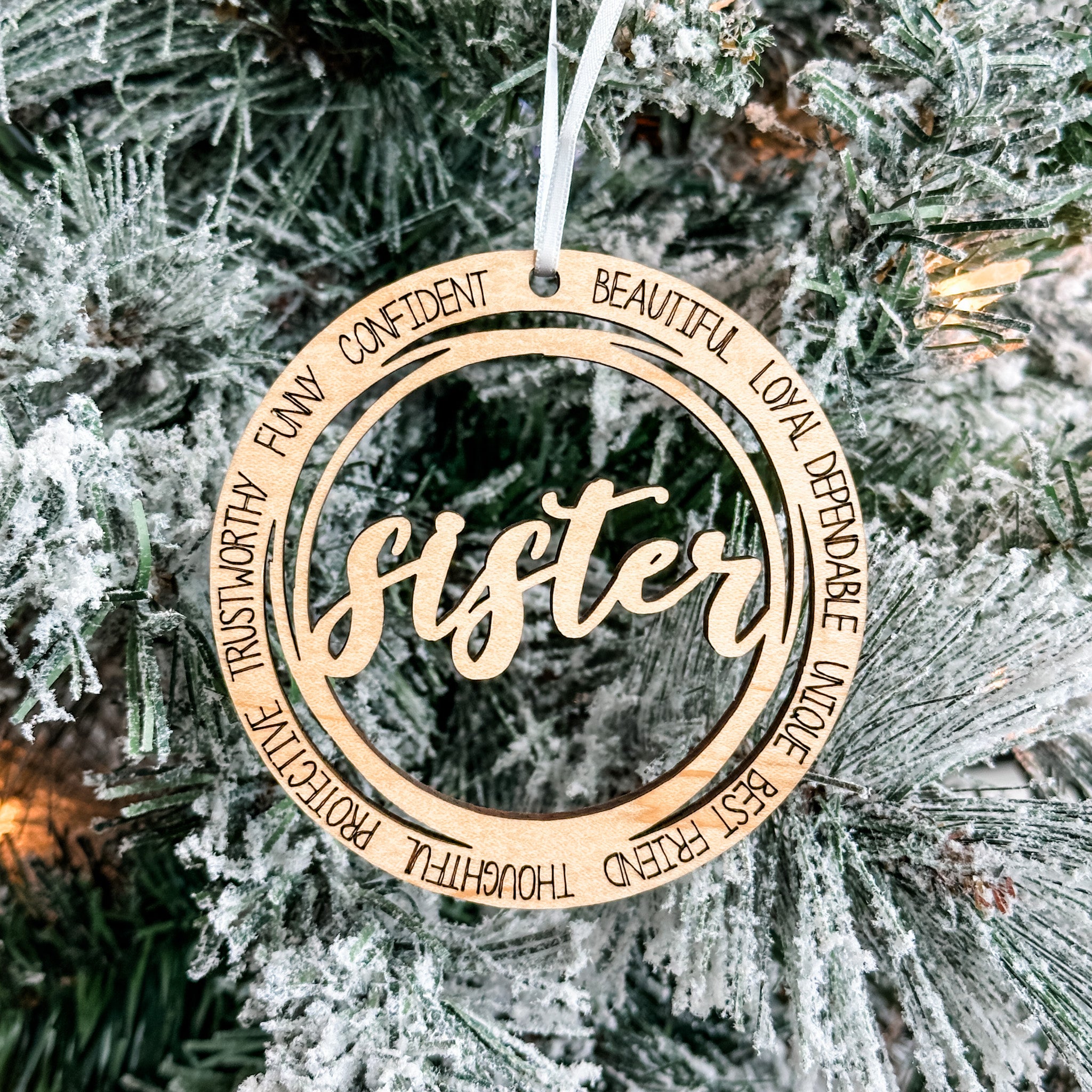 Family Members & Friends • Descriptive Wood Ornaments • For Family & Friends