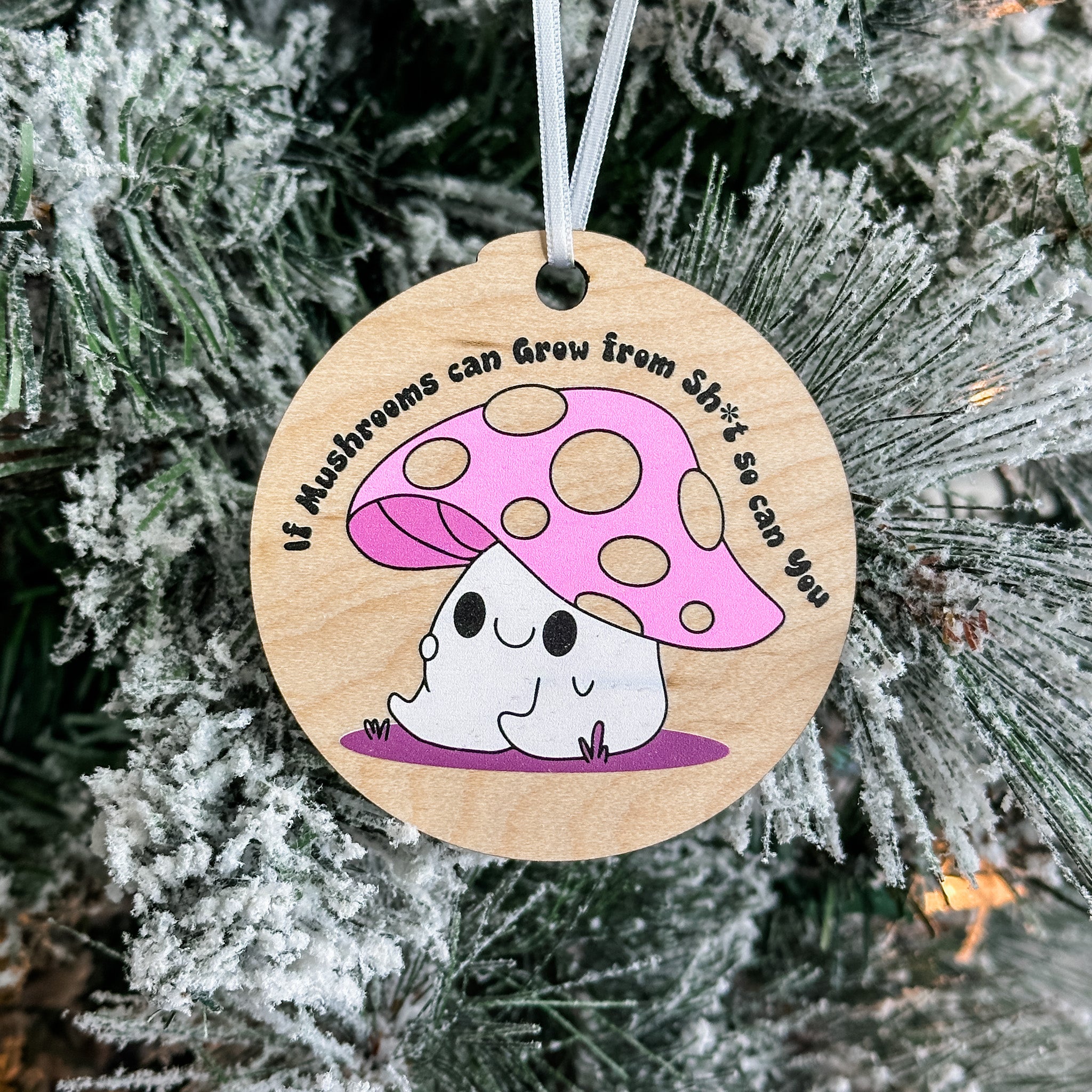 Assorted Funny Puns, Inspirational, and Festive Ornaments