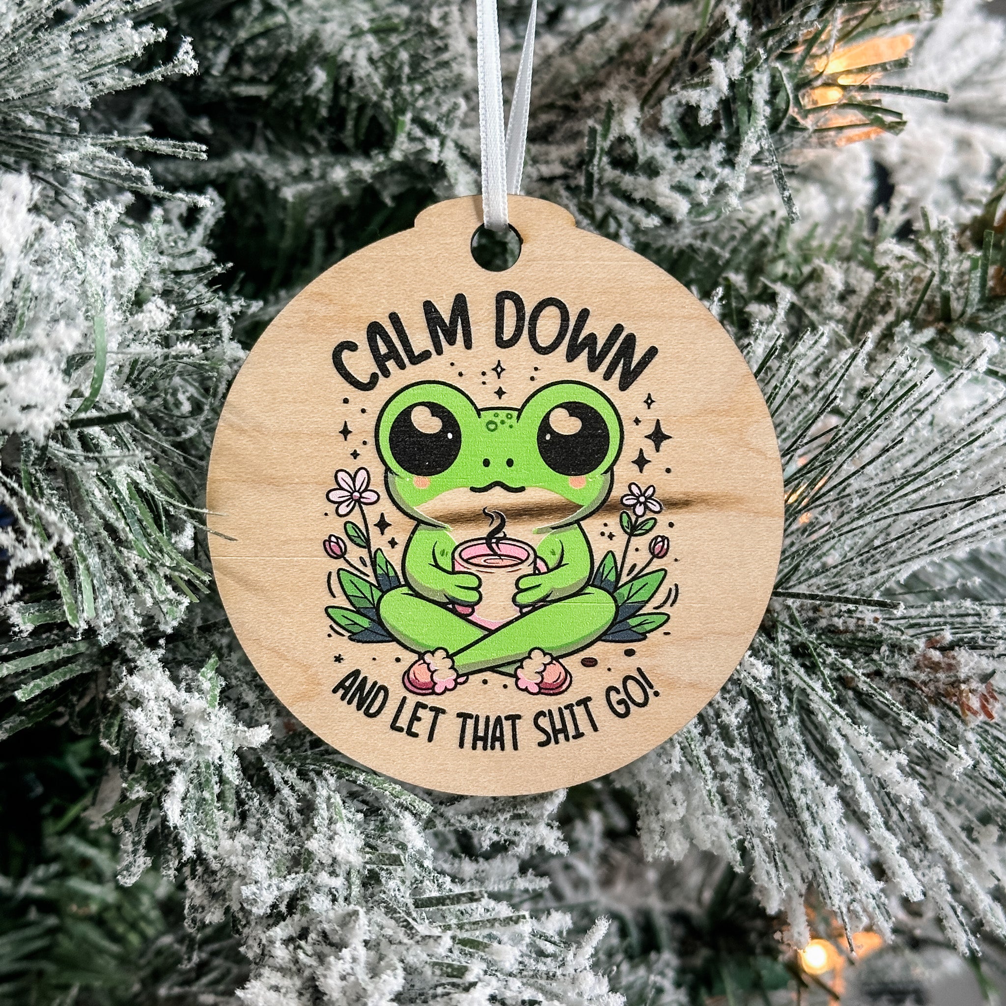 Assorted Funny Puns, Inspirational, and Festive Ornaments