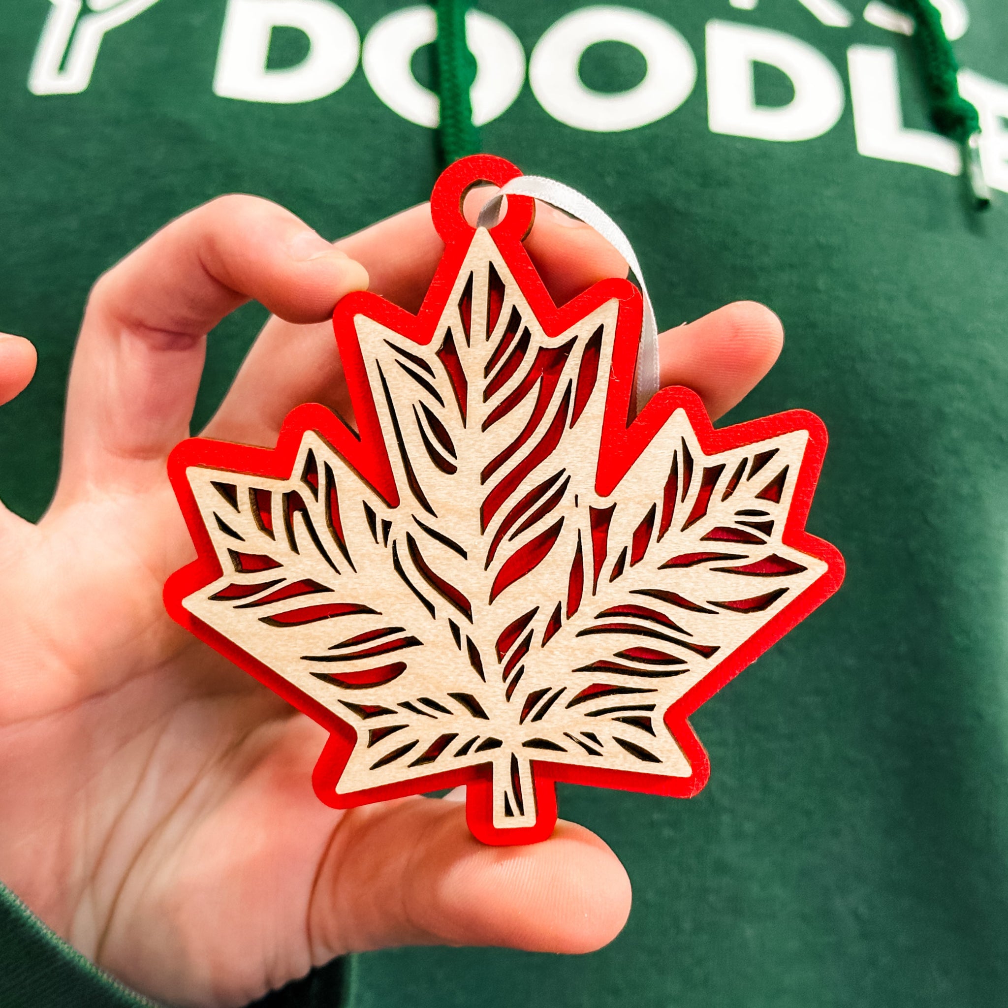 Canadian Maple Leaves • Wood Ornament or Magnet • For Those Who Love Canada