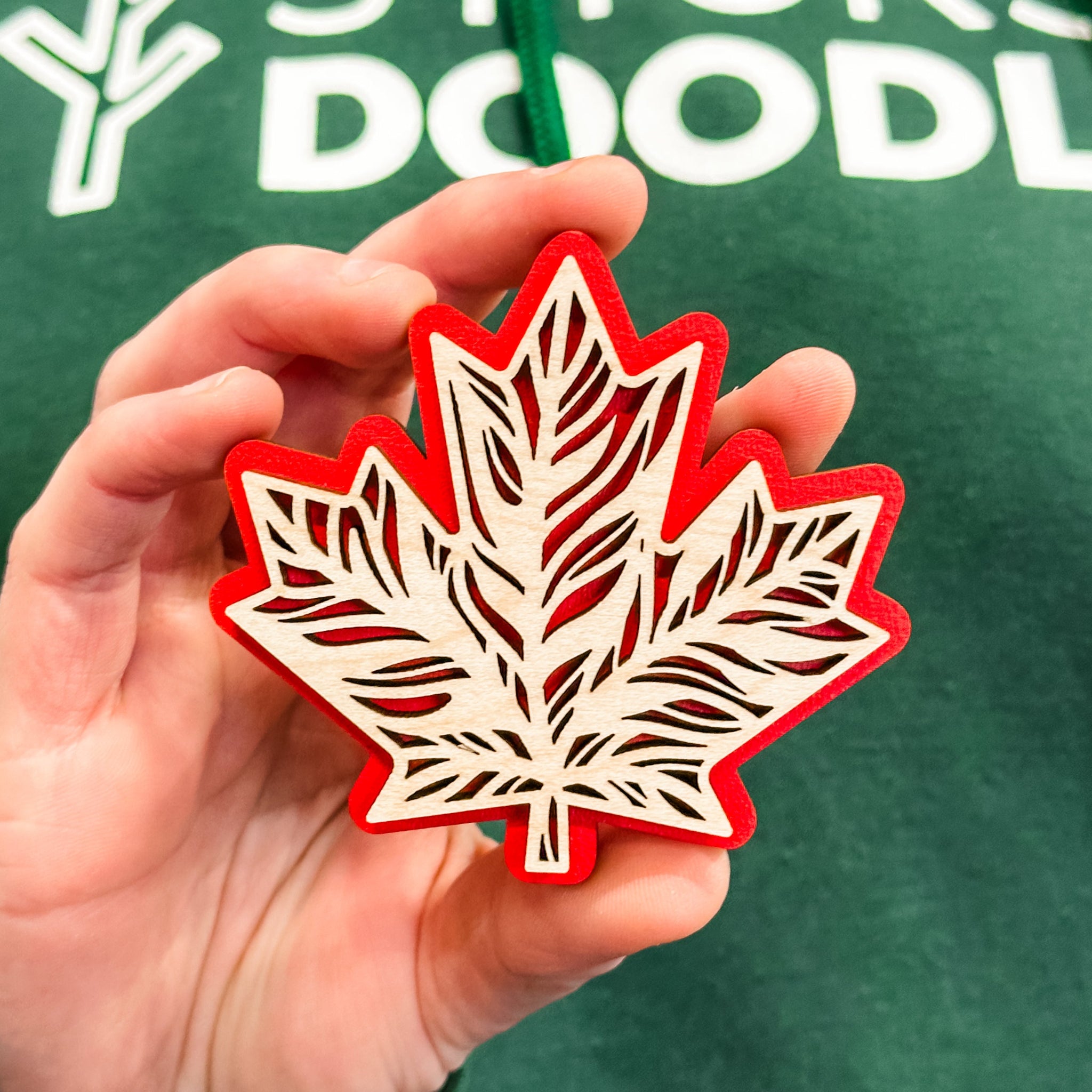 Canadian Maple Leaves • Wood Ornament or Magnet • For Those Who Love Canada