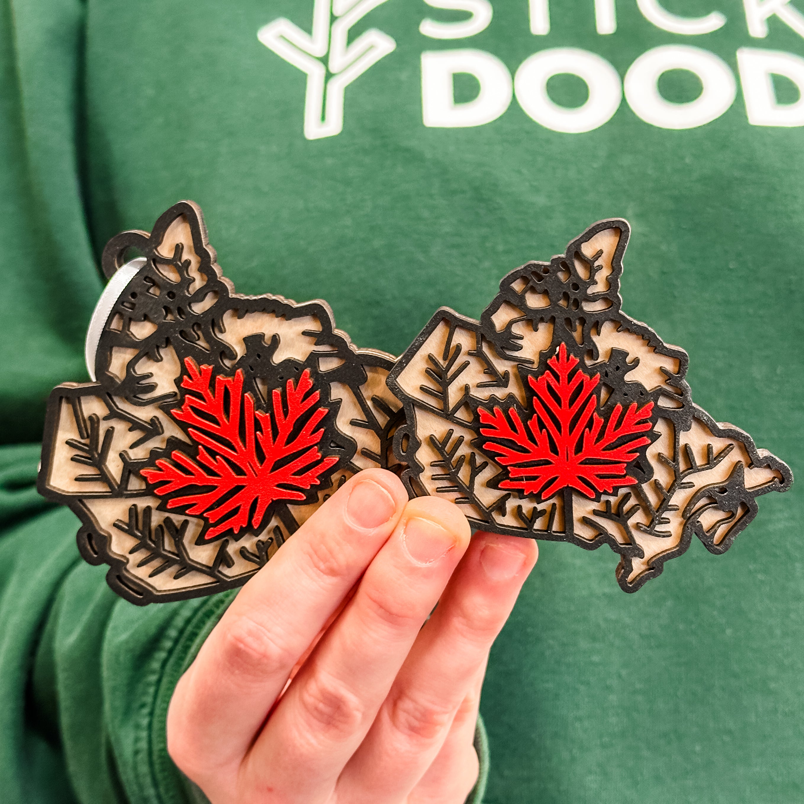 Our Country • 3D Wood Ornament or Magnet • For Those Who Love Canada