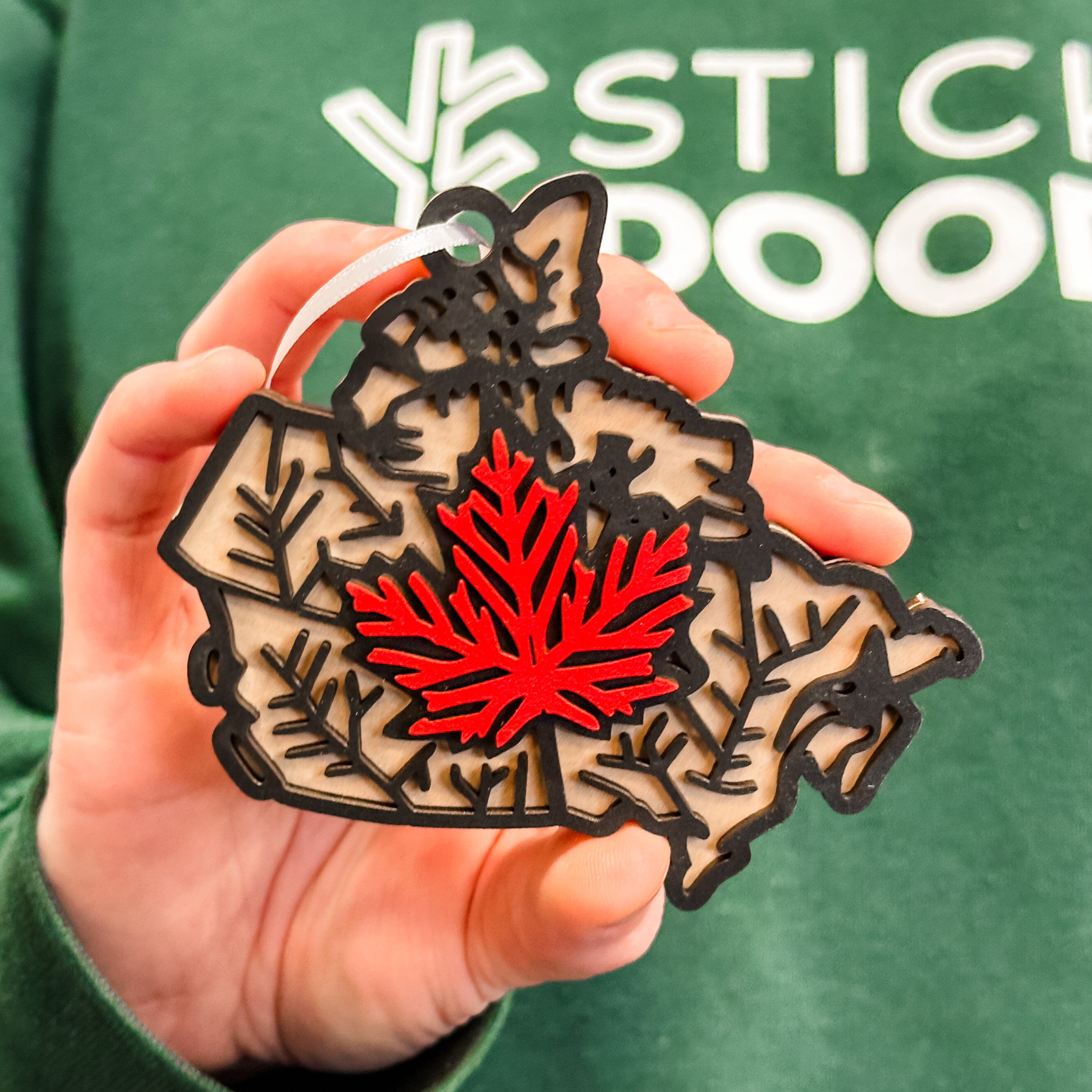 Our Country • 3D Wood Ornament or Magnet • For Those Who Love Canada