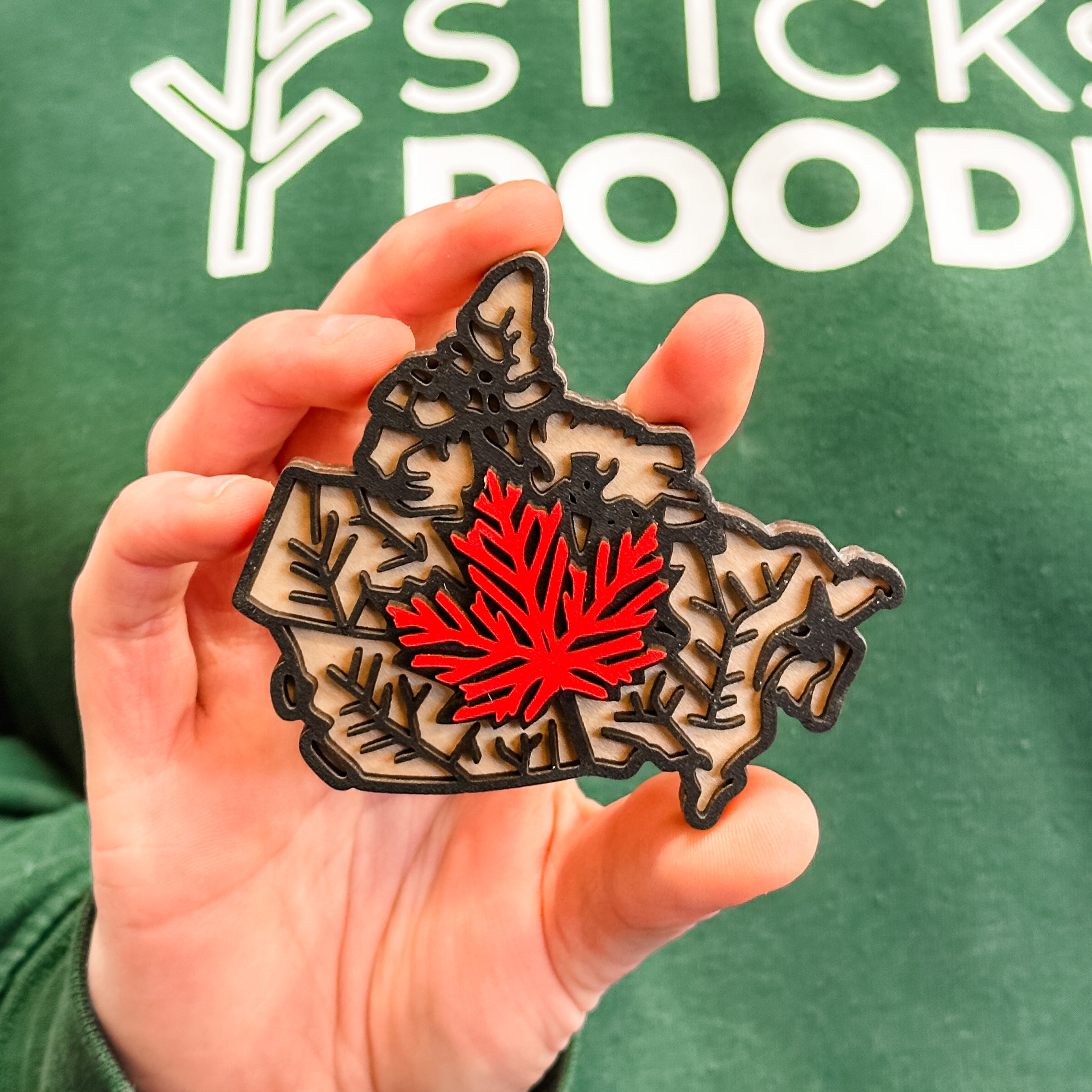 Our Country • 3D Wood Ornament or Magnet • For Those Who Love Canada