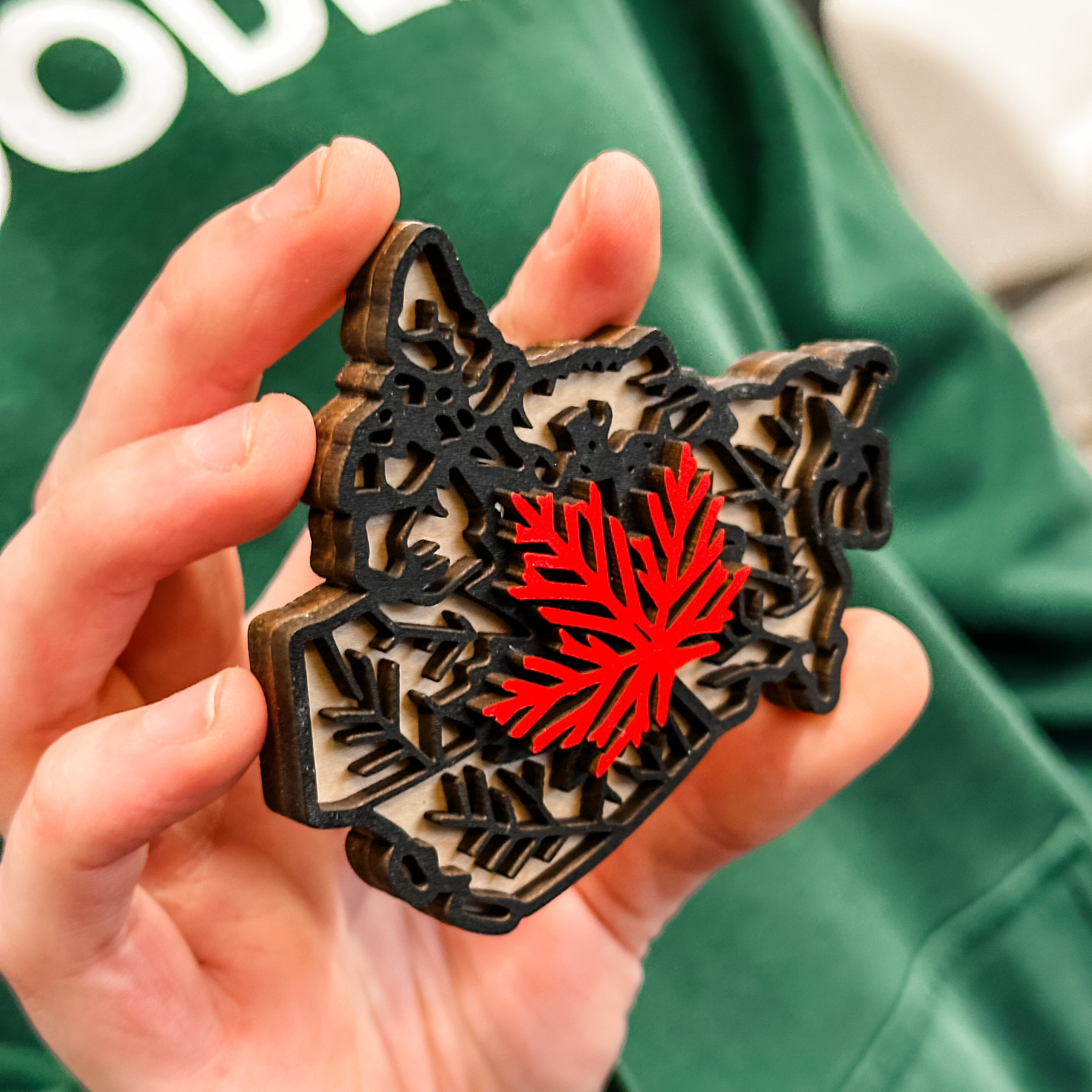 Our Country • 3D Wood Ornament or Magnet • For Those Who Love Canada