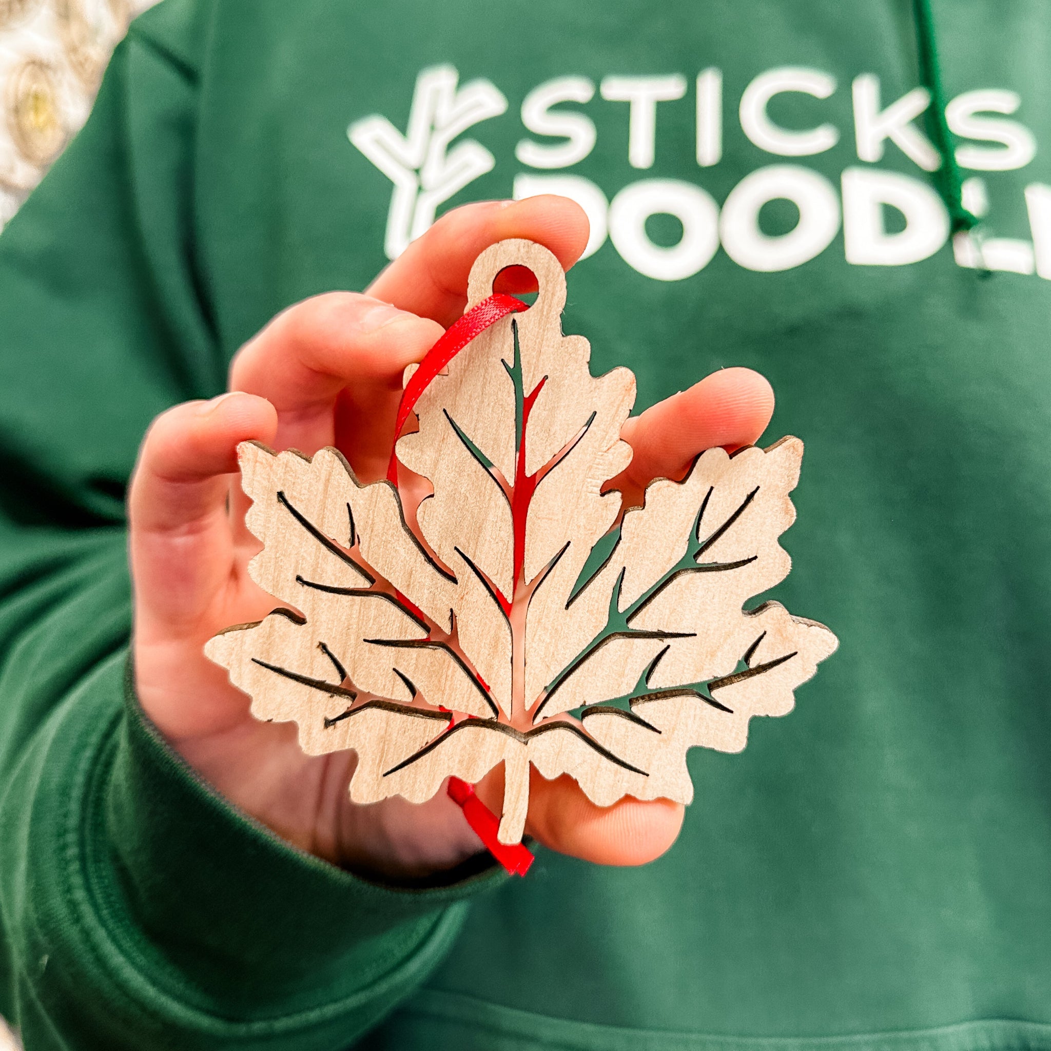 Canadian Maple Leaves • Wood Ornament or Magnet • For Those Who Love Canada