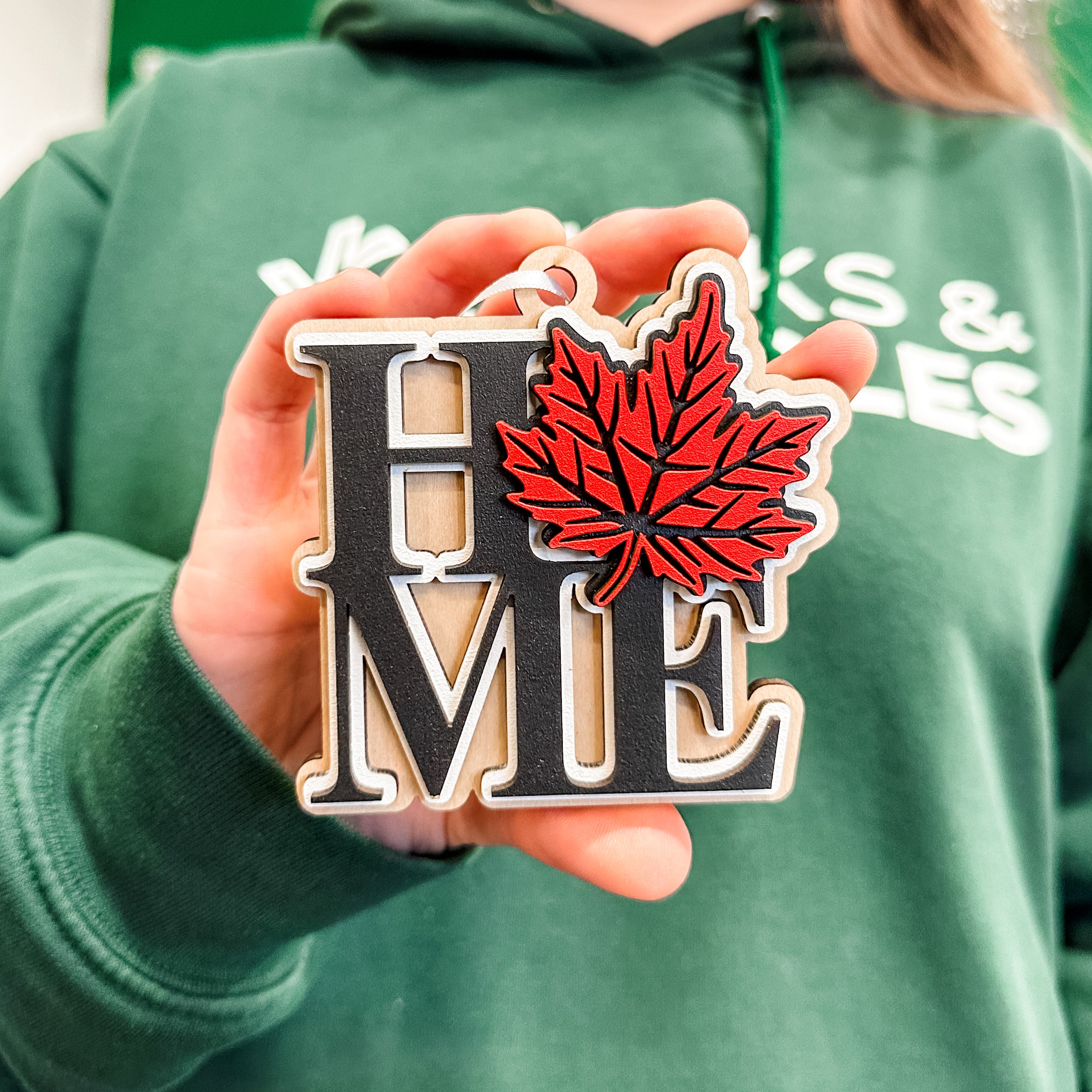 Canada is Home • 3D Wood Ornament or Magnet • For Those Who Love Canada