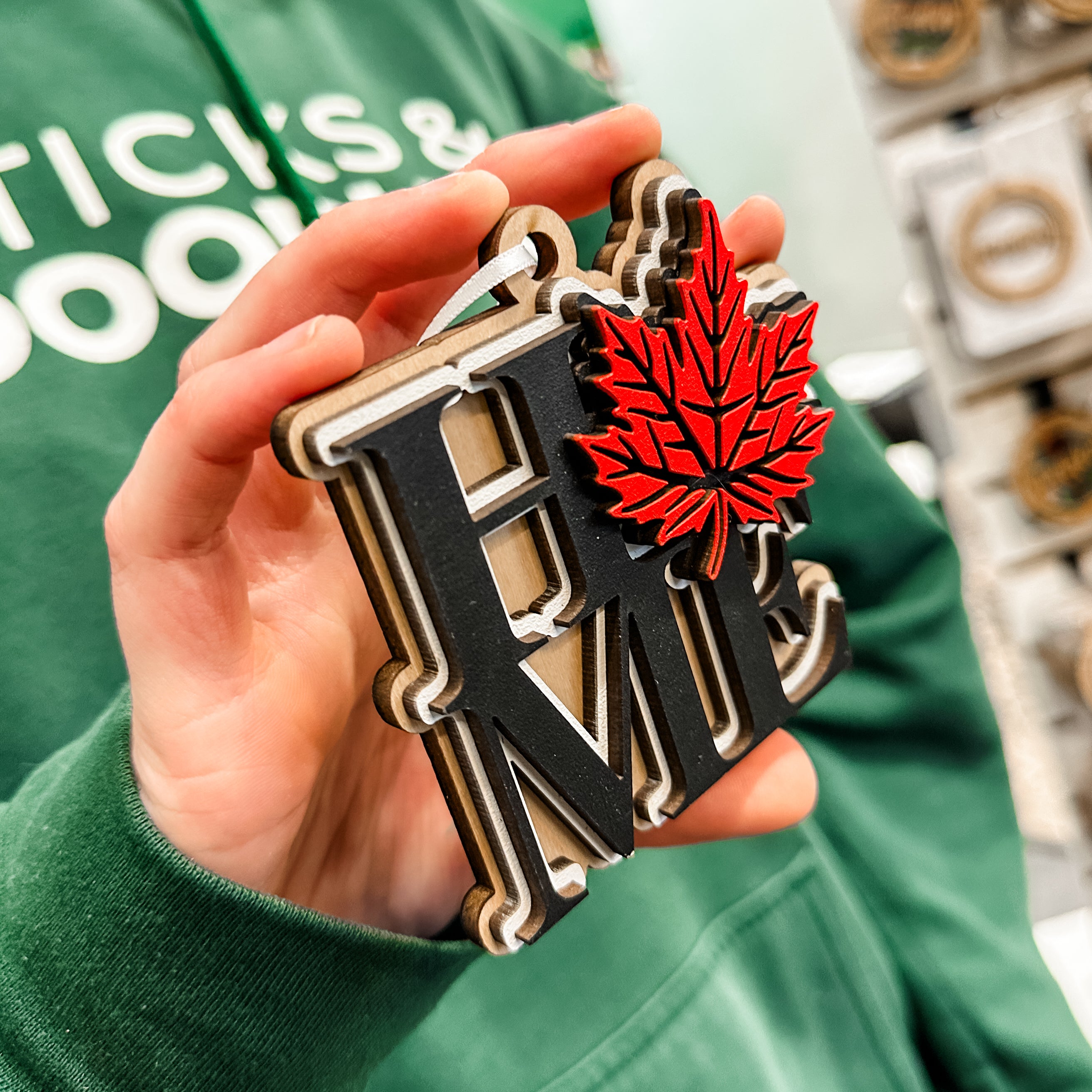 Canada is Home • 3D Wood Ornament or Magnet • For Those Who Love Canada