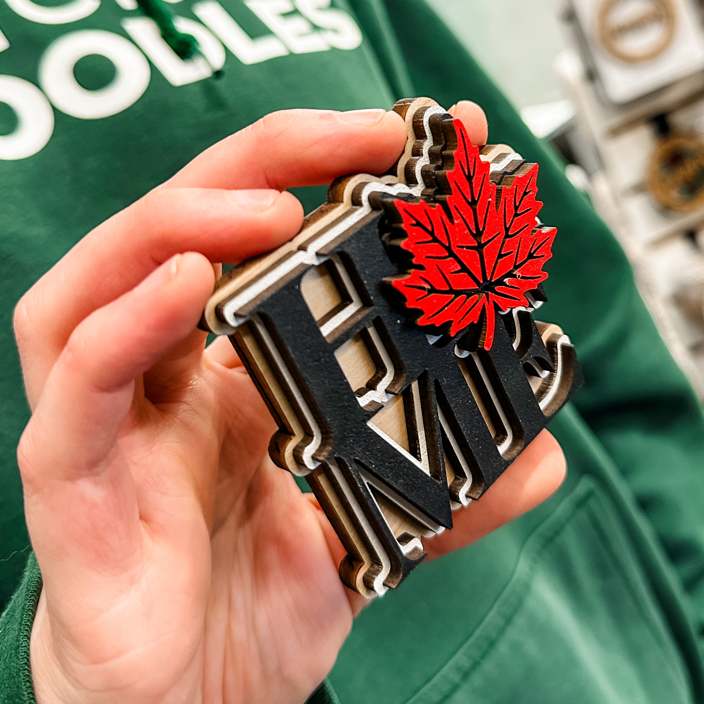 Canada is Home • 3D Wood Ornament or Magnet • For Those Who Love Canada