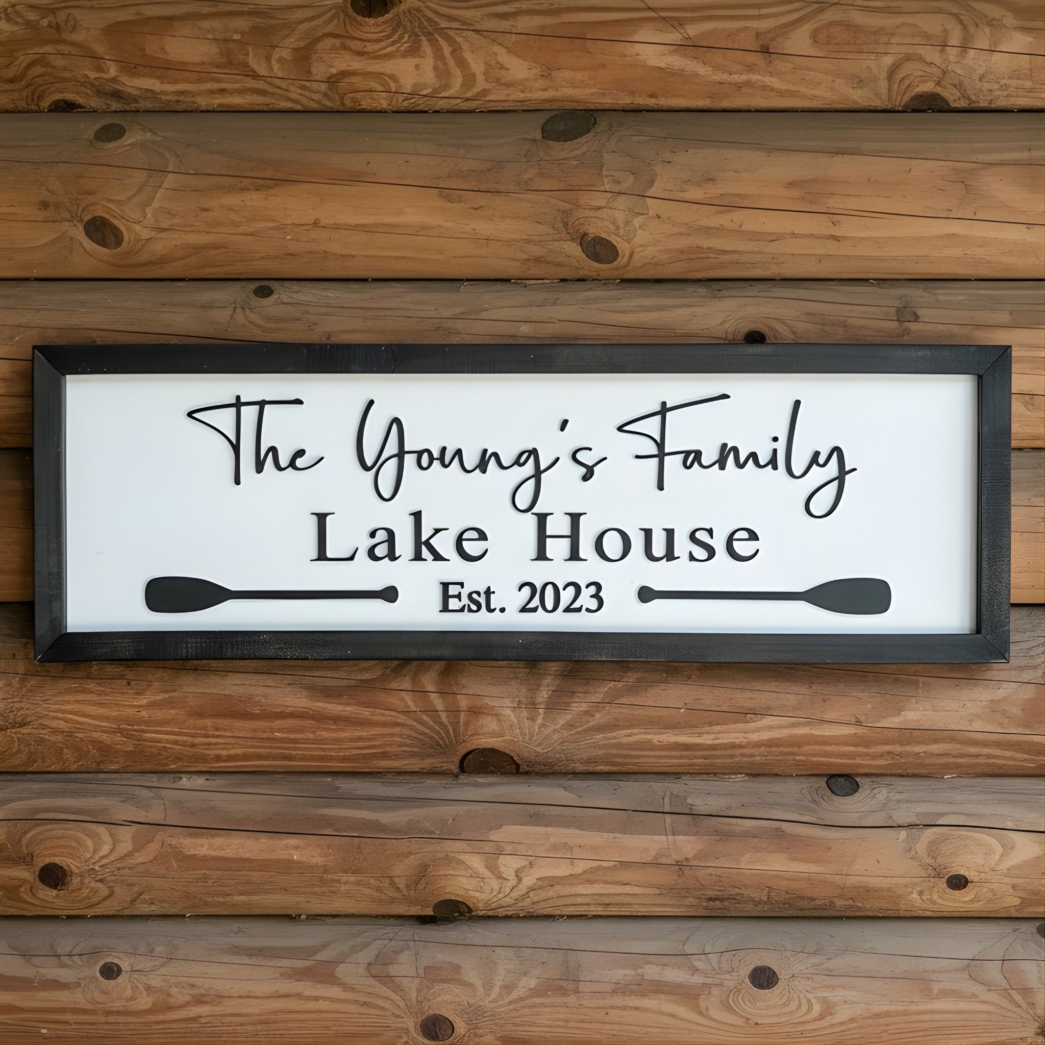 Personalized Beach/Lake House Artwork - Sticks & Doodles