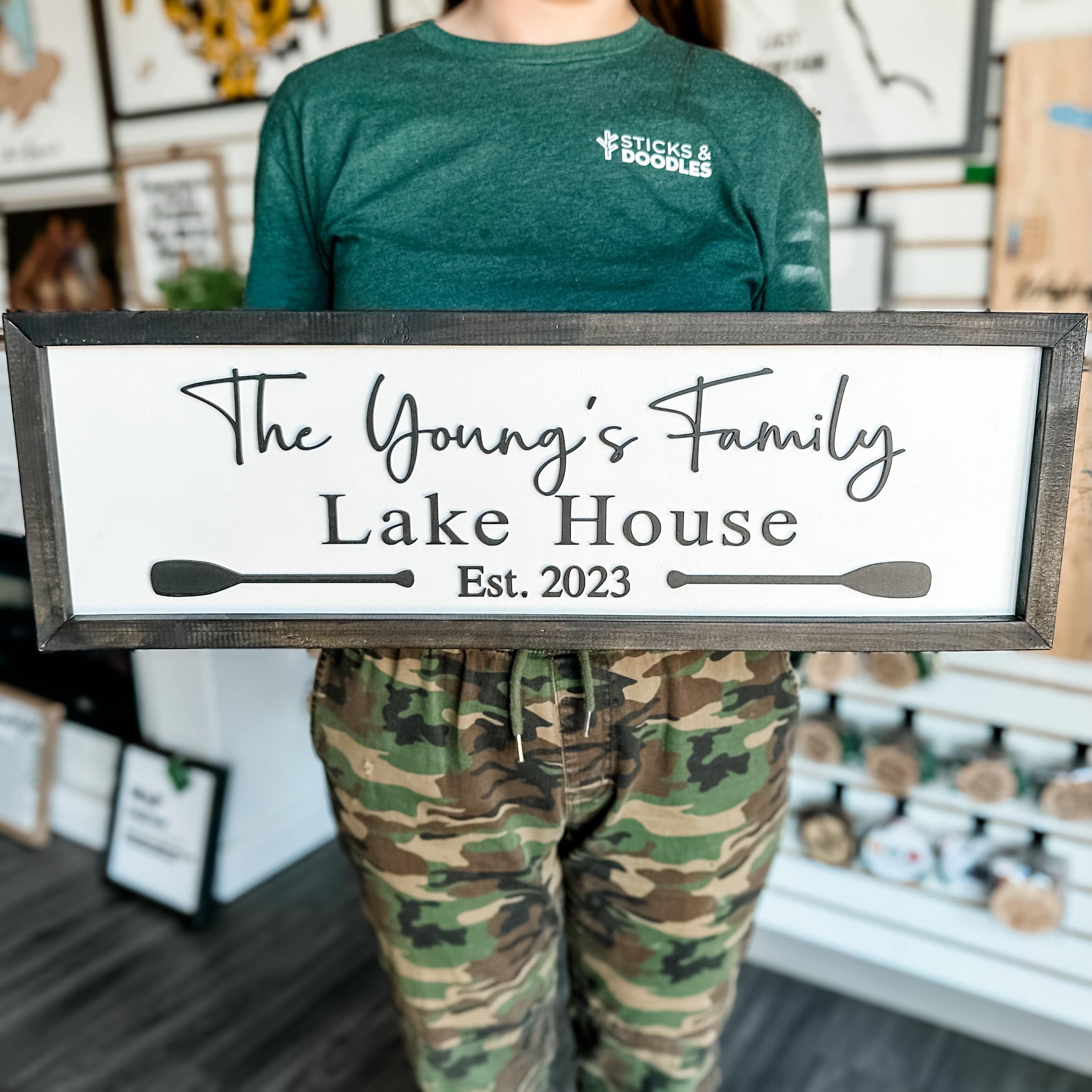 The Lake House Wood Sign