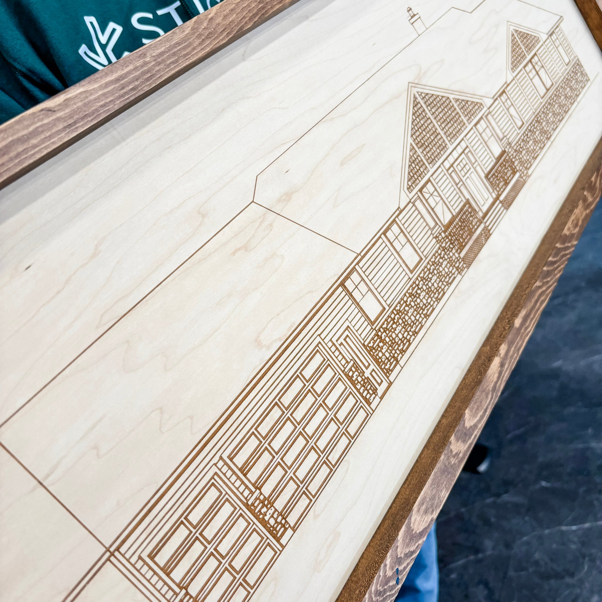 Engraved Blueprint Artwork