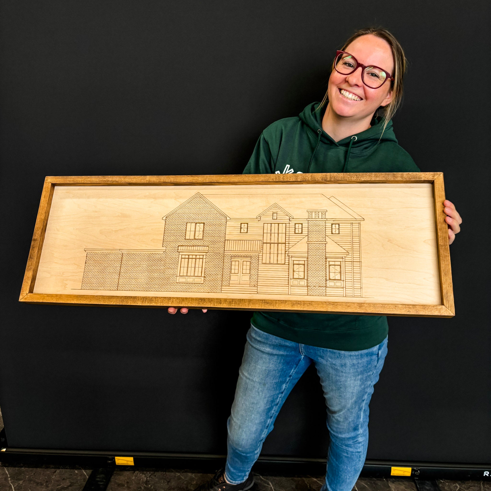 Engraved Blueprint Artwork