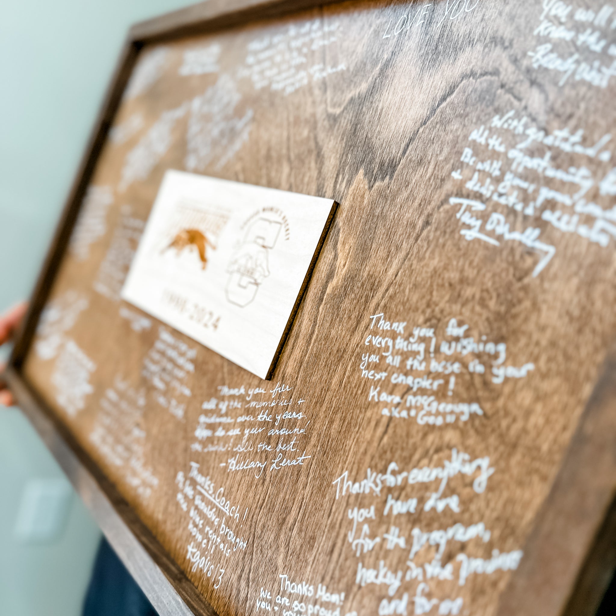 The Custom Guestbook • Signable Wood Alternative Guestbook with Custom Engraving • For Weddings, Retirements, & Milestone Birthdays
