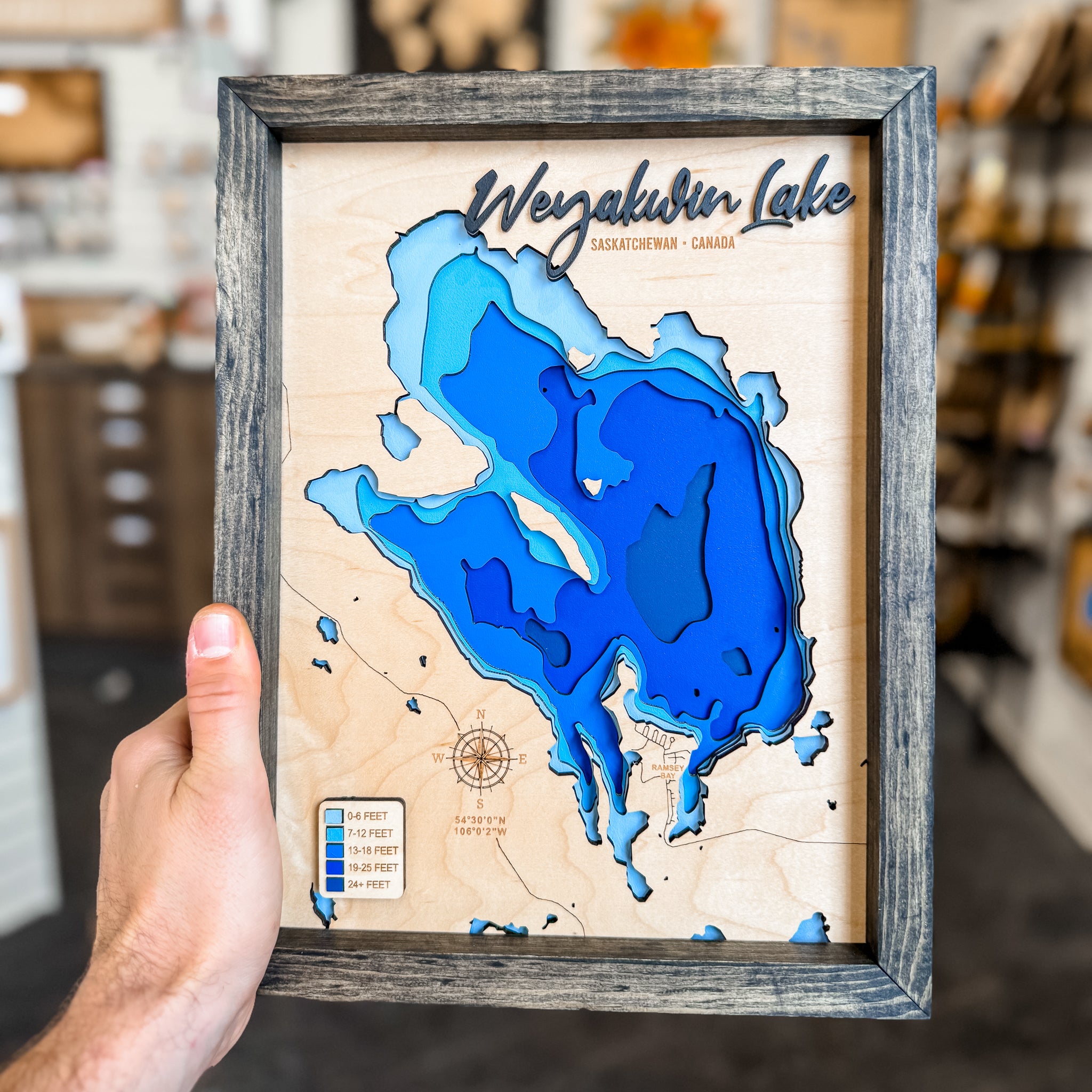 Weyakwin Lake 3D Wood Map