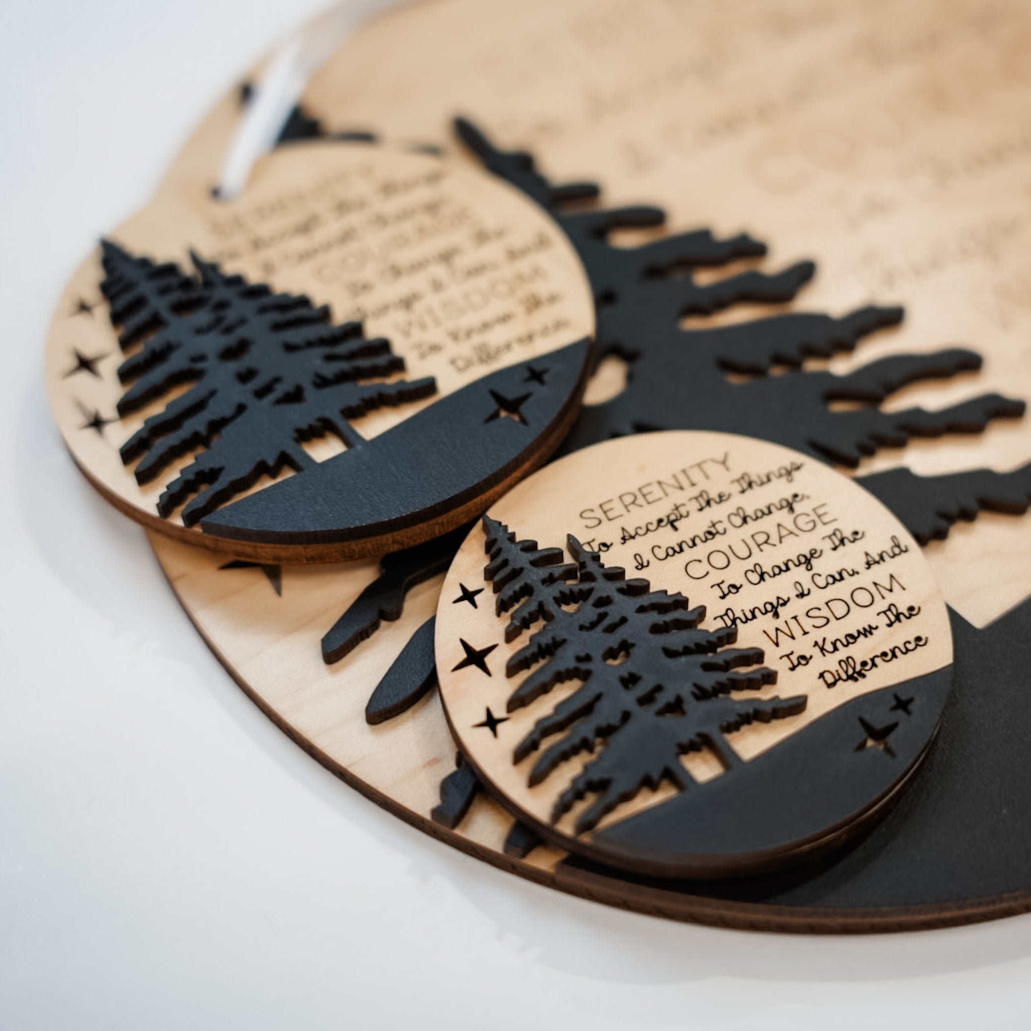 The Serenity Prayer • Wood Ornament, Magnet, or Mini Sign • For Recovery