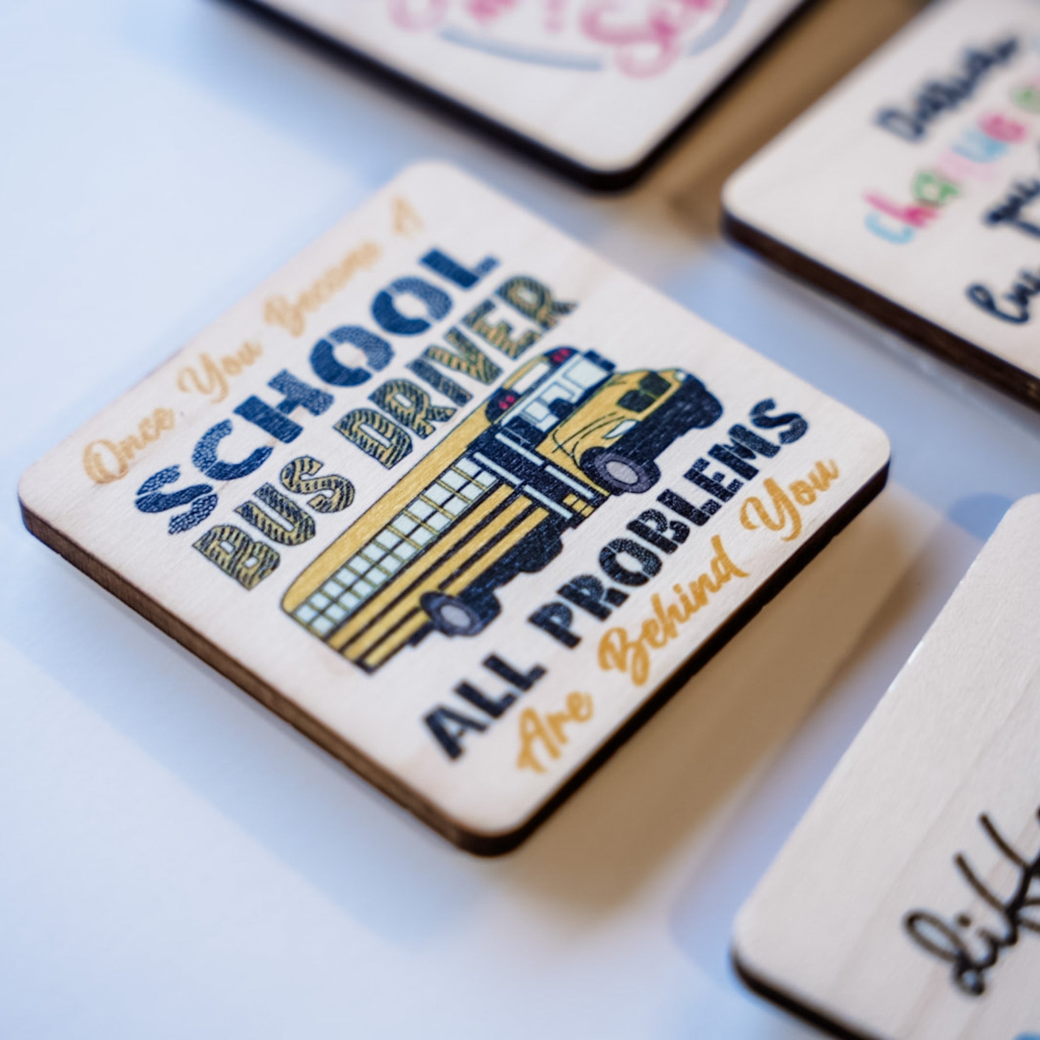 Teacher & Educator • Wood Magnet • For End of School Year / School Christmas Gifts