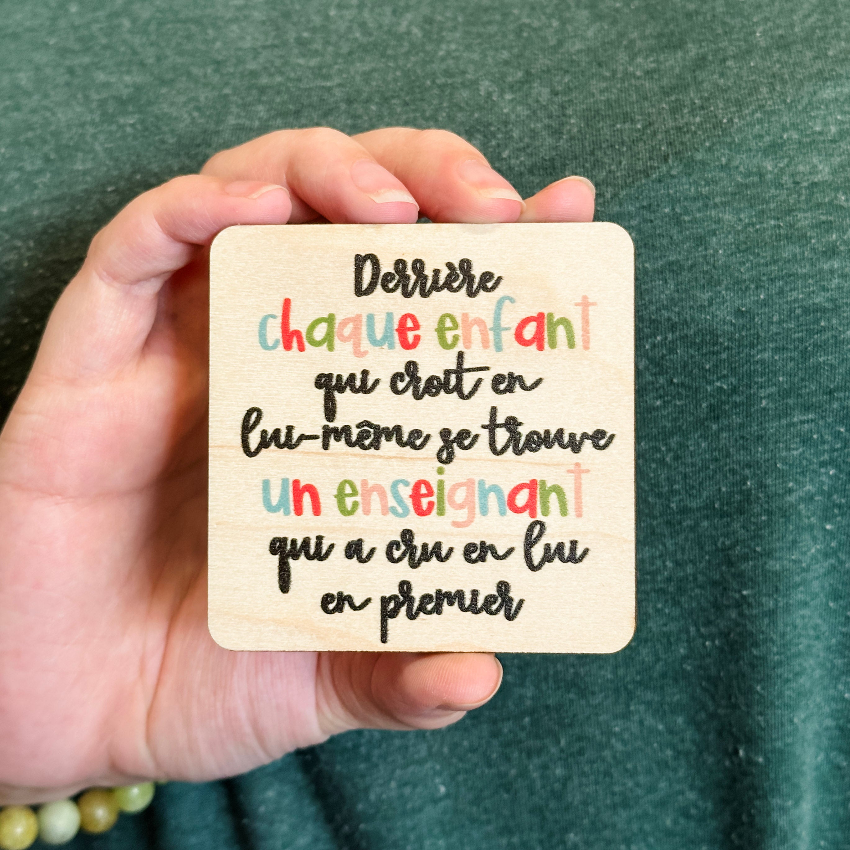 Teacher & Educator • Wood Magnet • For End of School Year / School Christmas Gifts