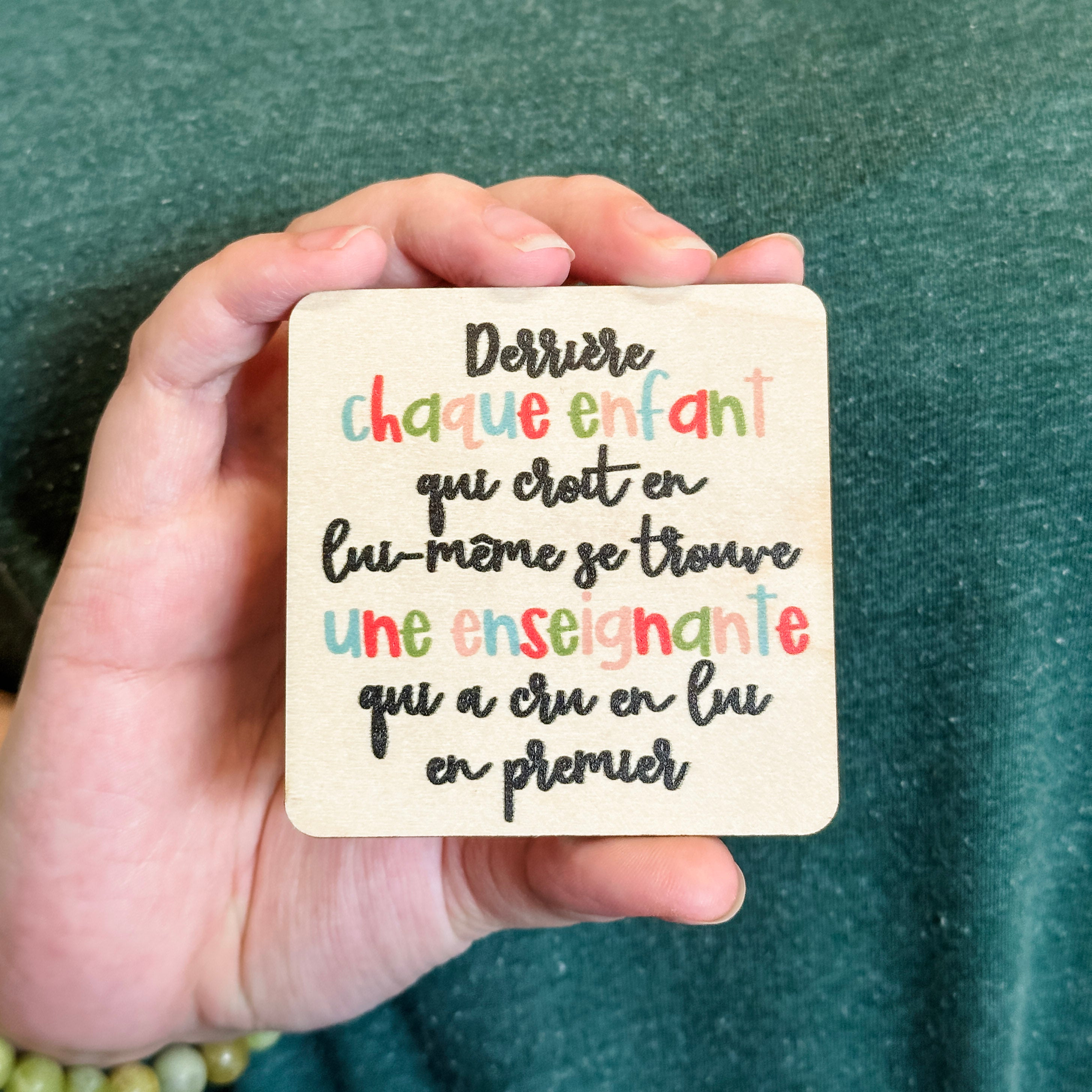 Teacher & Educator • Wood Magnet • For End of School Year / School Christmas Gifts