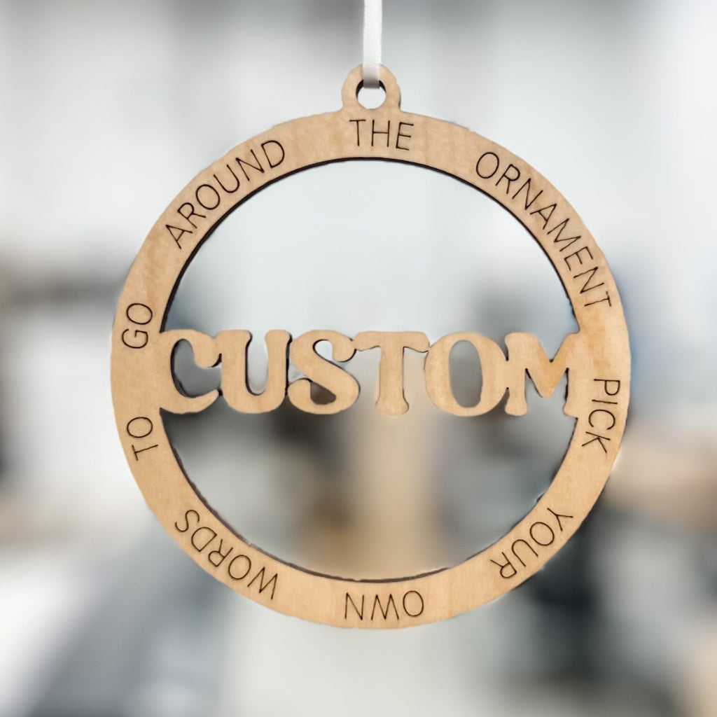 Design-Your-Own Custom Descriptive Wood Ornament