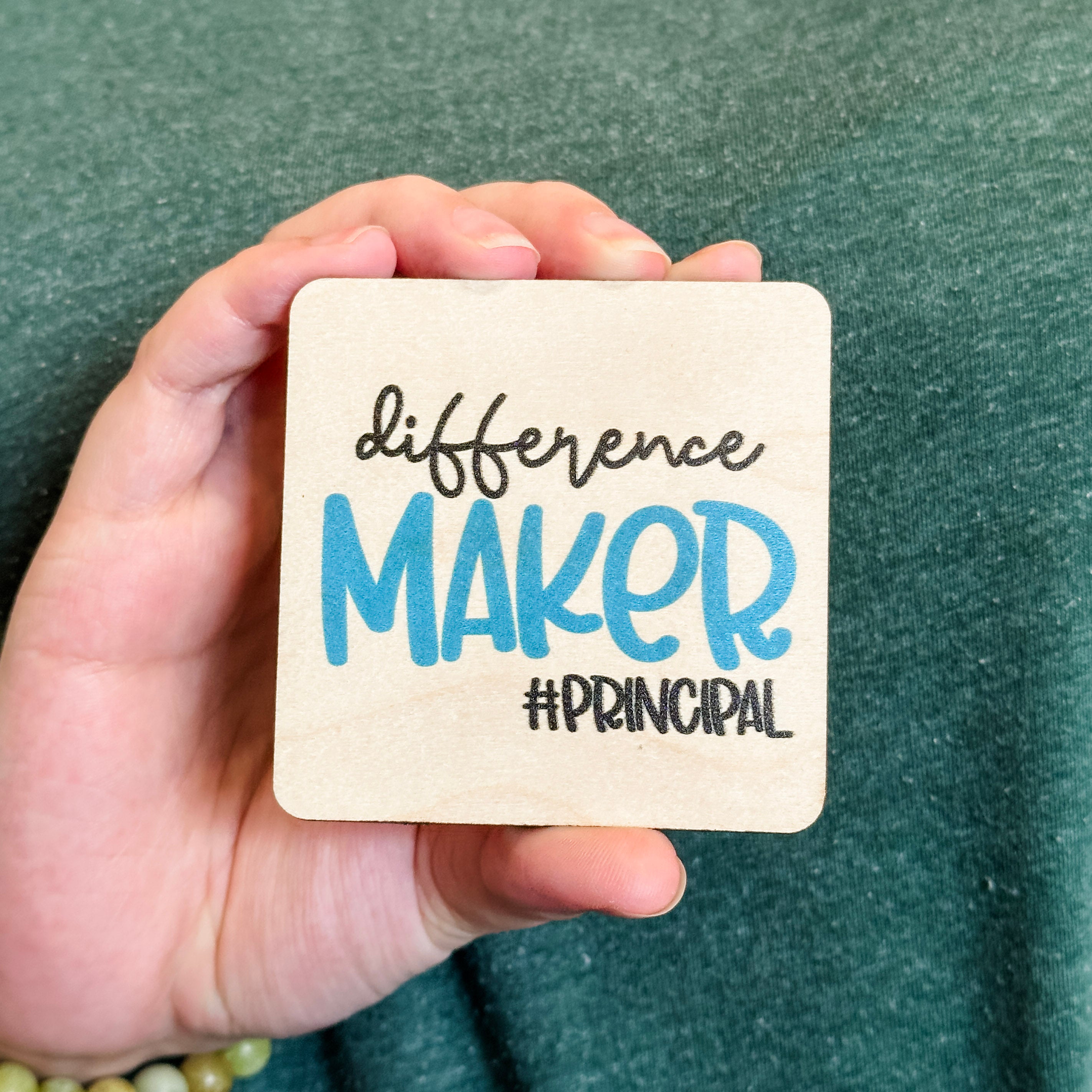 Teacher & Educator • Wood Magnet • For End of School Year / School Christmas Gifts