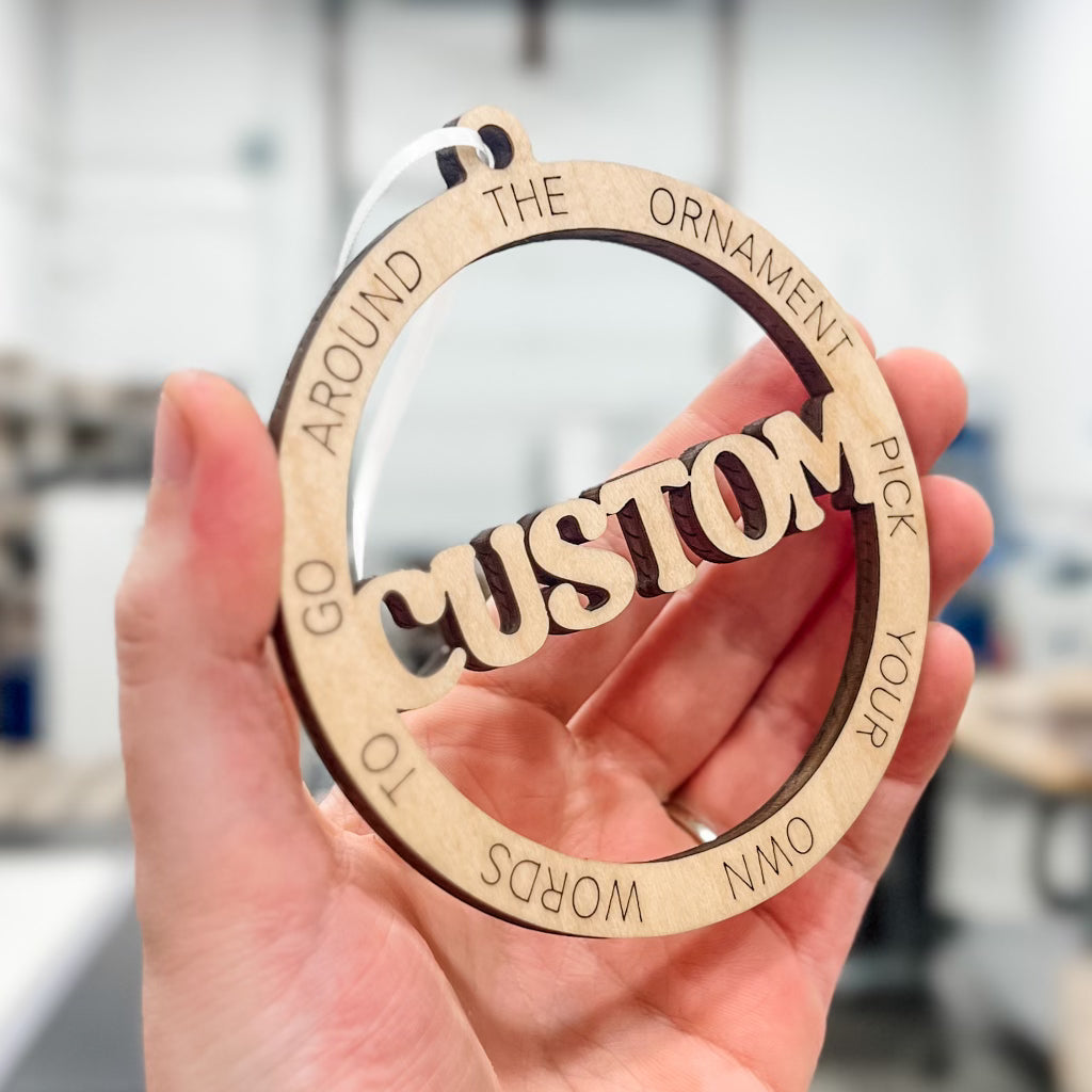 Design-Your-Own Custom Descriptive Wood Ornament