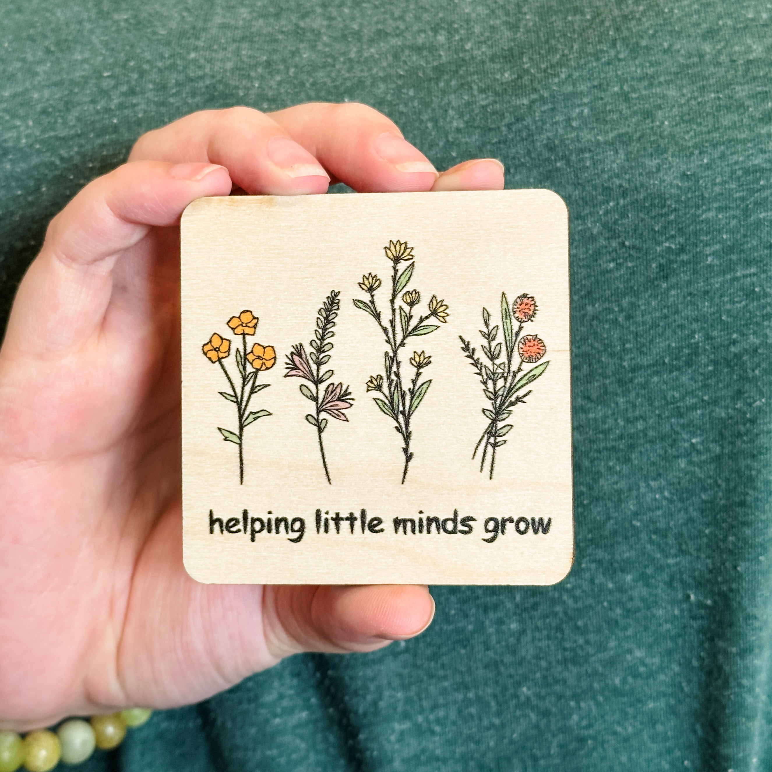 Teacher & Educator • Wood Magnet • For End of School Year / School Christmas Gifts