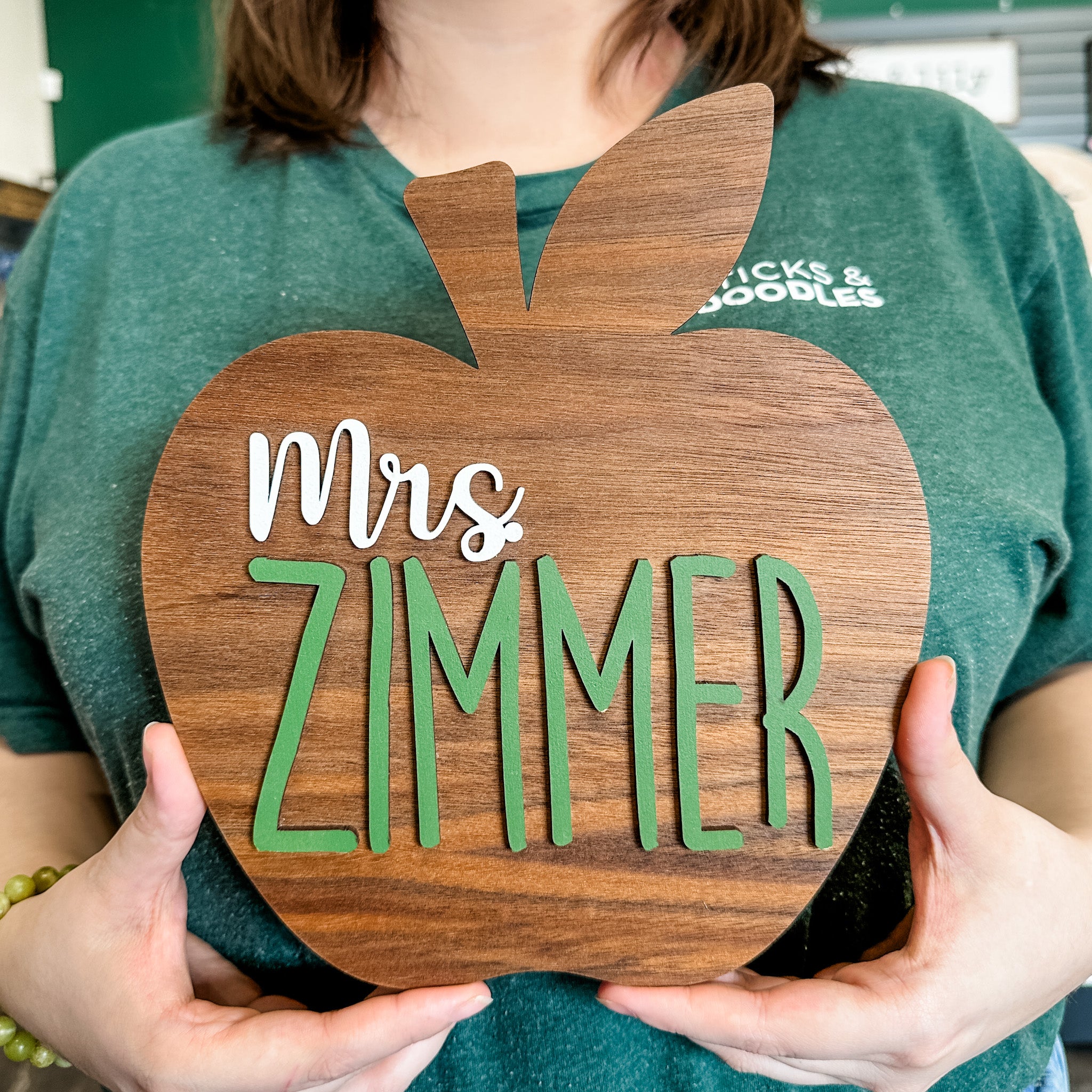 Personalized Teacher Apple Sign